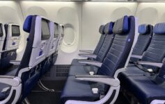 a row of seats in an airplane
