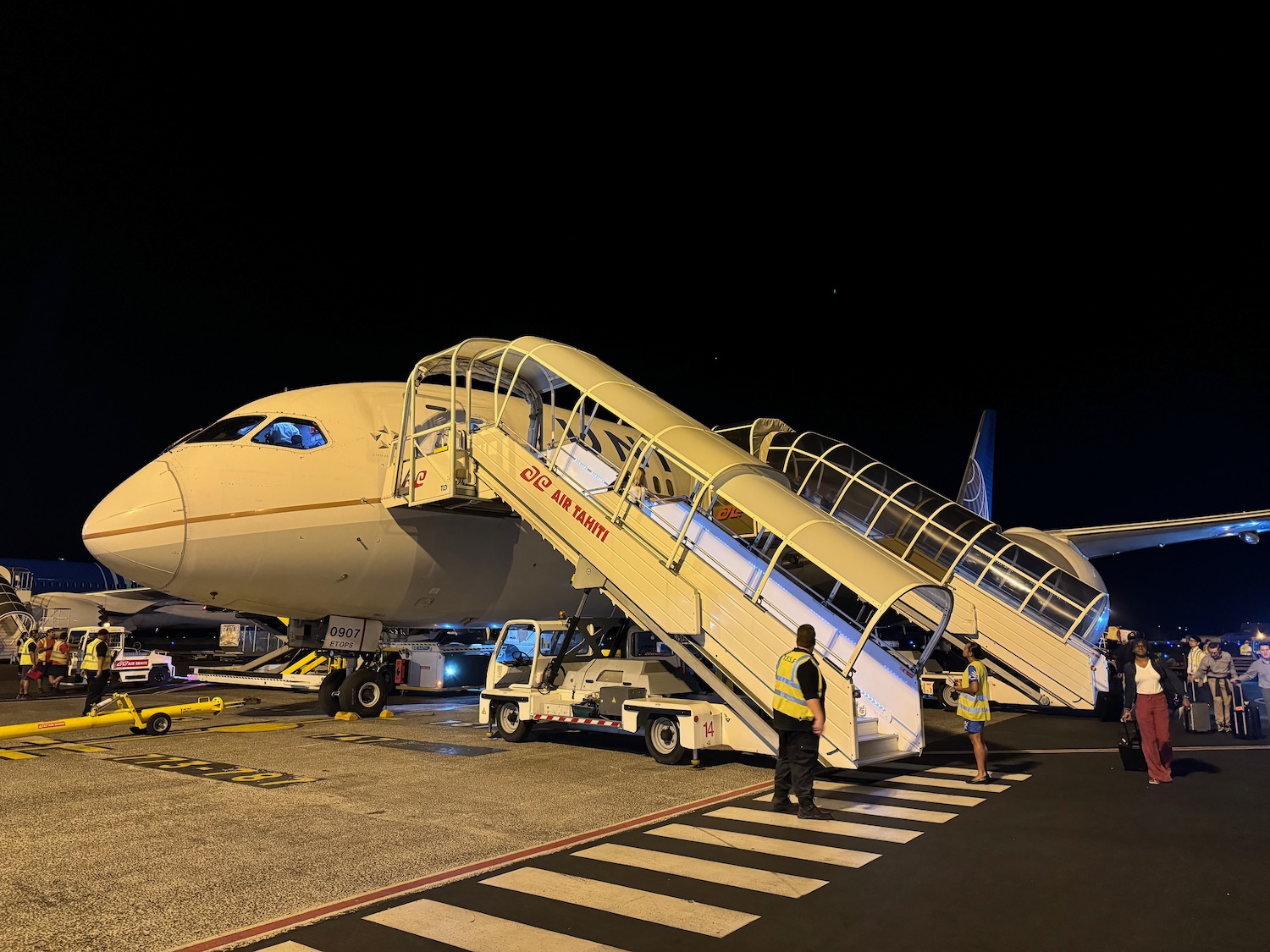 a plane with stairs going up to it