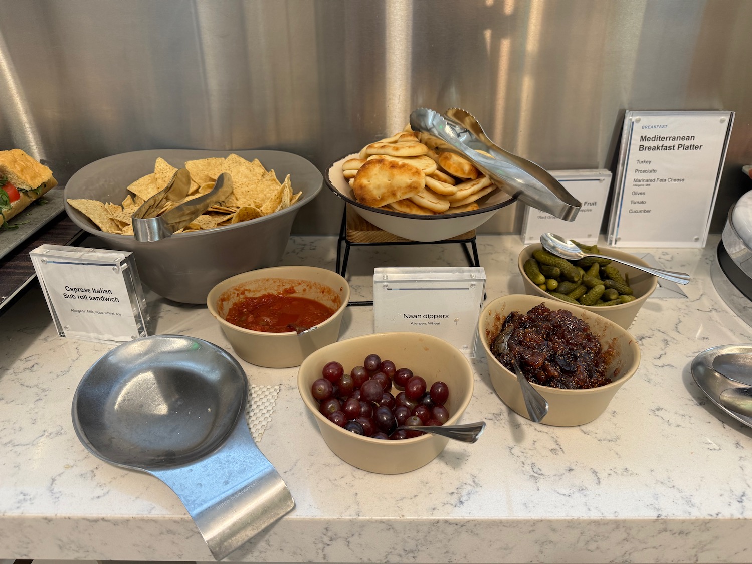 a table with bowls of food