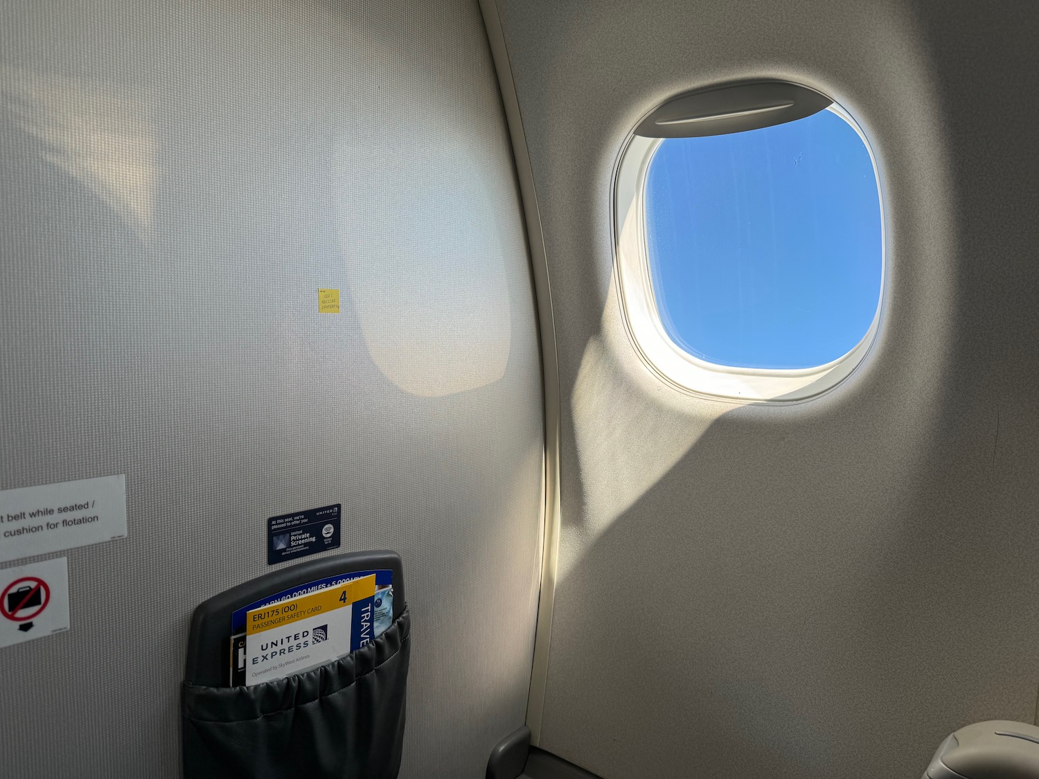 a window in an airplane