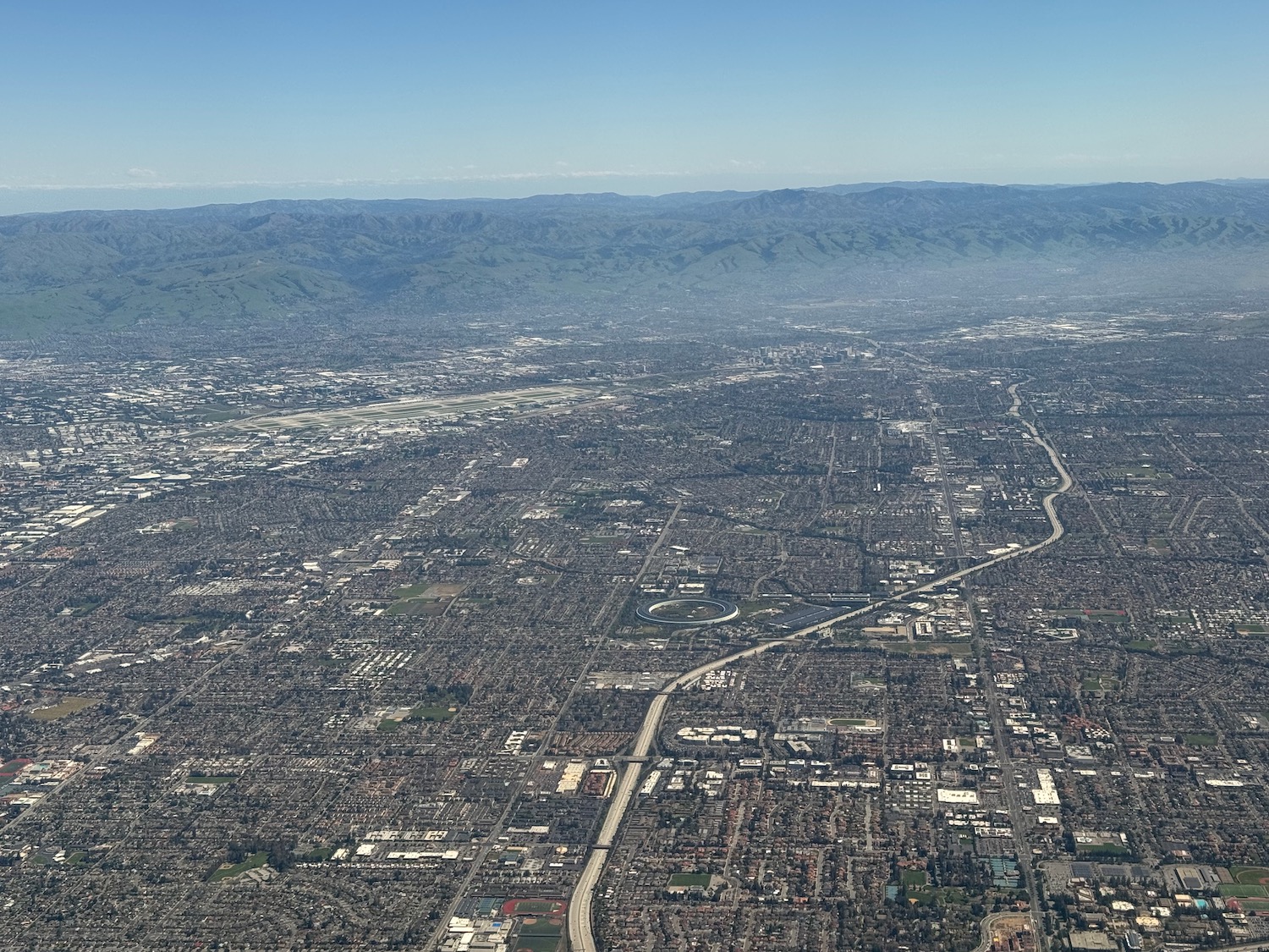 an aerial view of a city