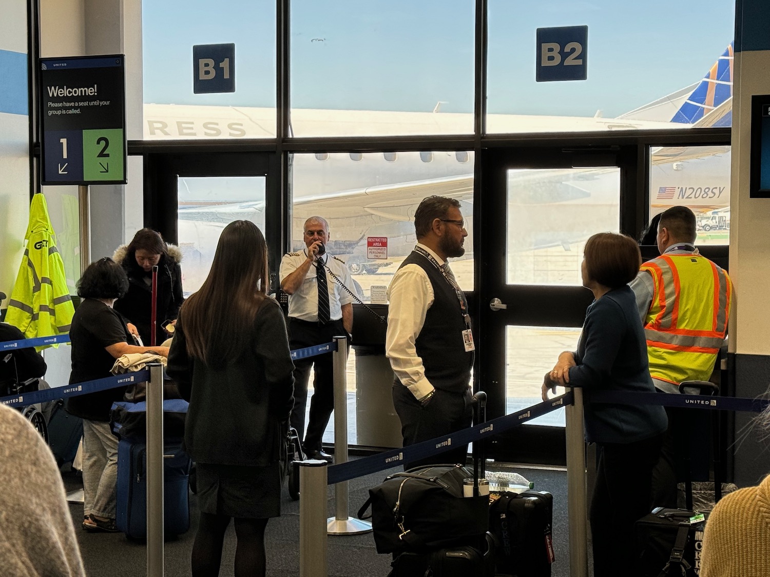 people in an airport