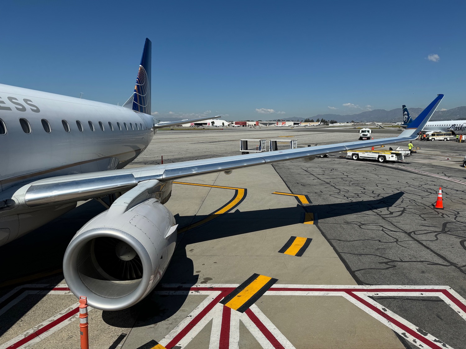 a plane on the runway