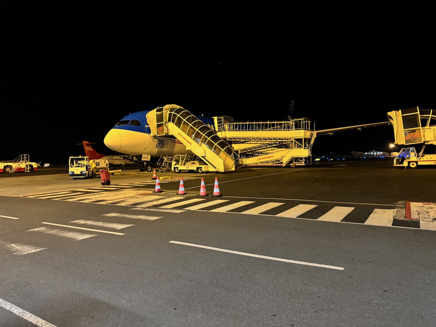 a plane on the runway