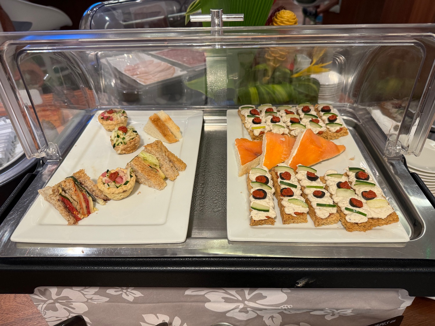 a tray of food on a table