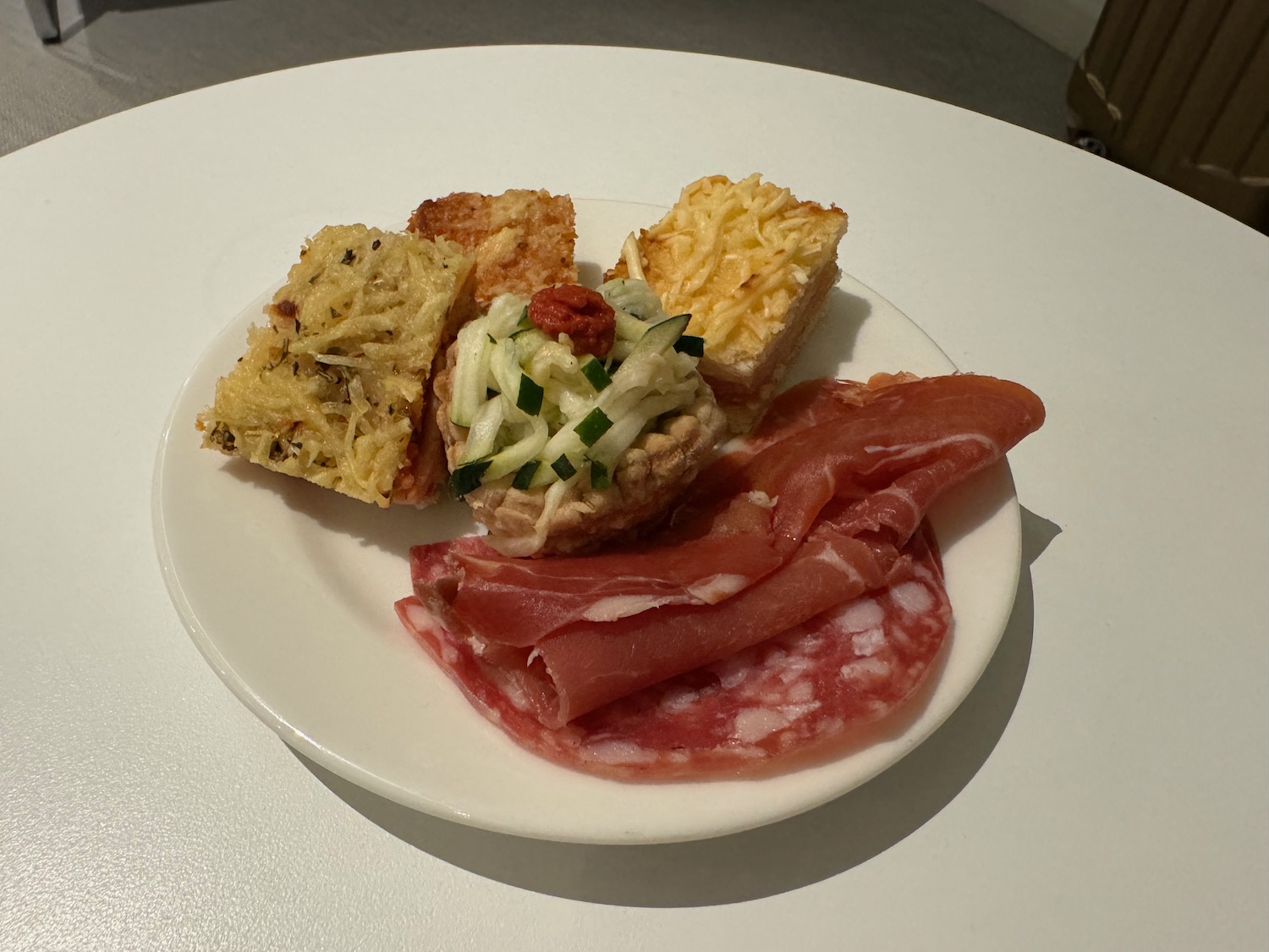 a plate of food on a table