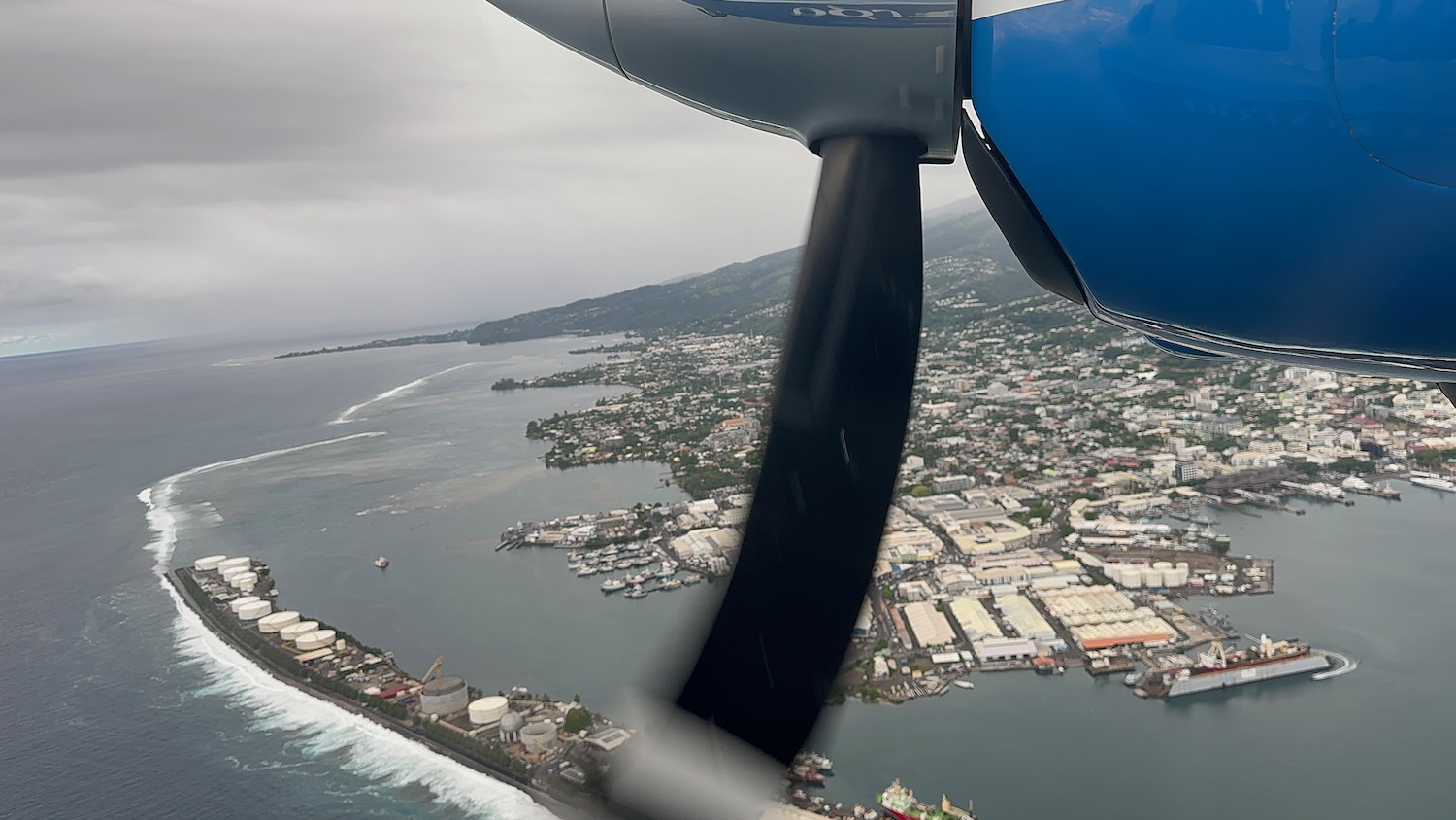 a propeller of a plane