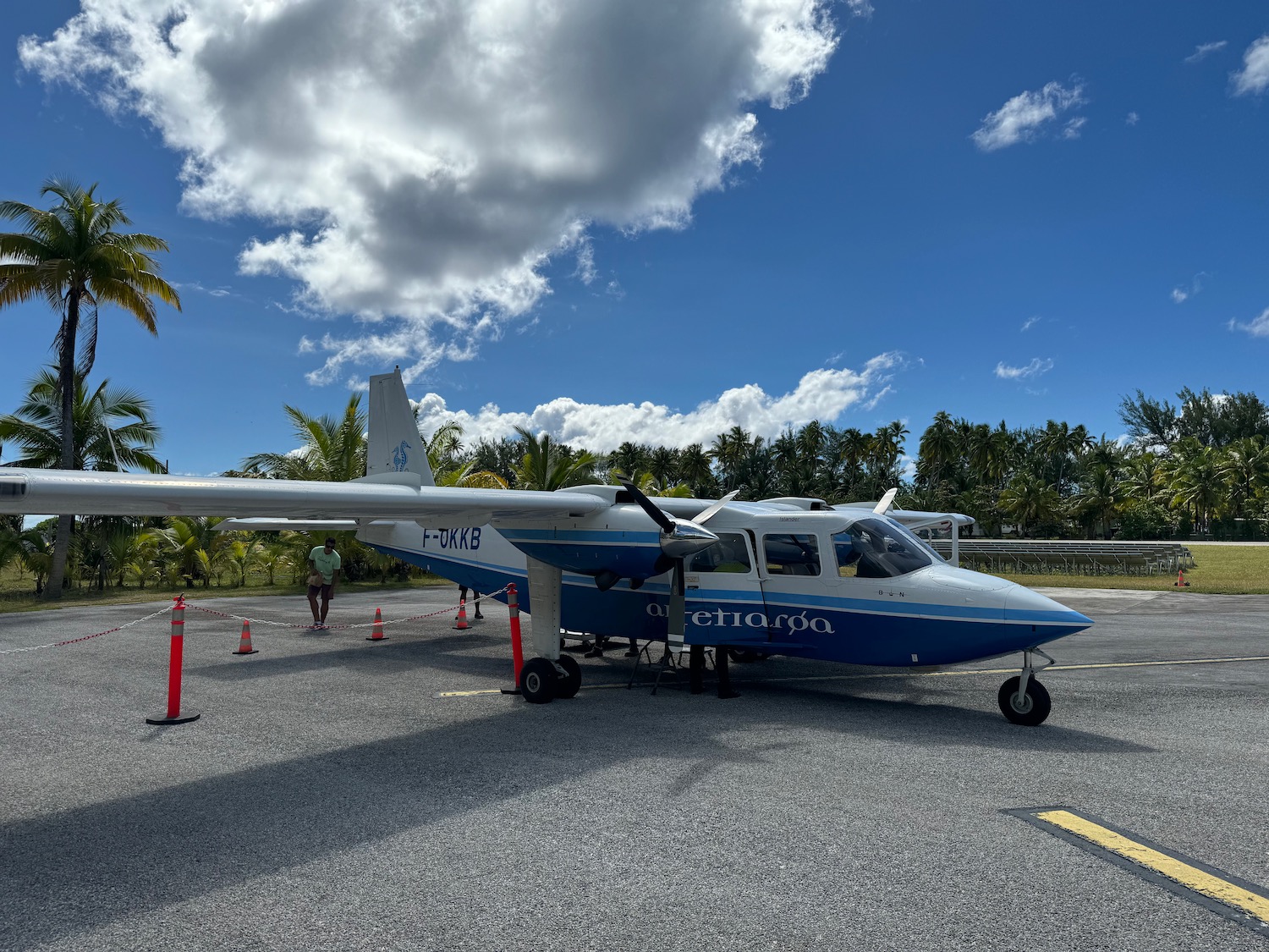 a plane on the ground