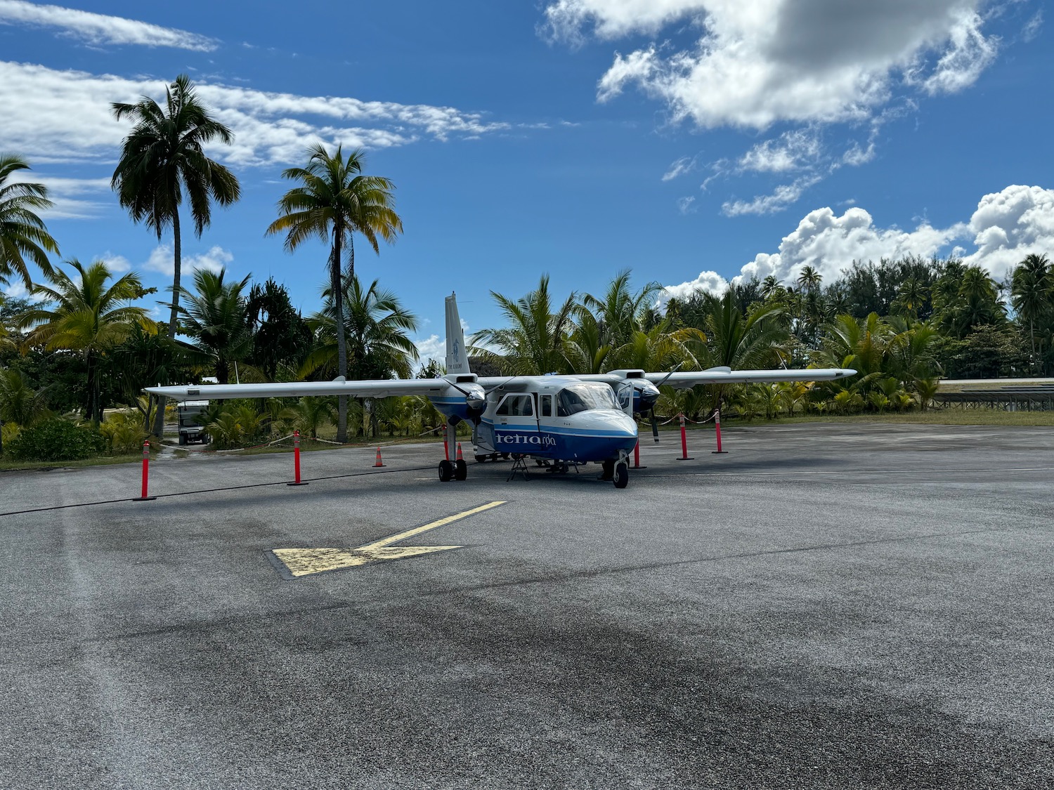 a plane on a runway