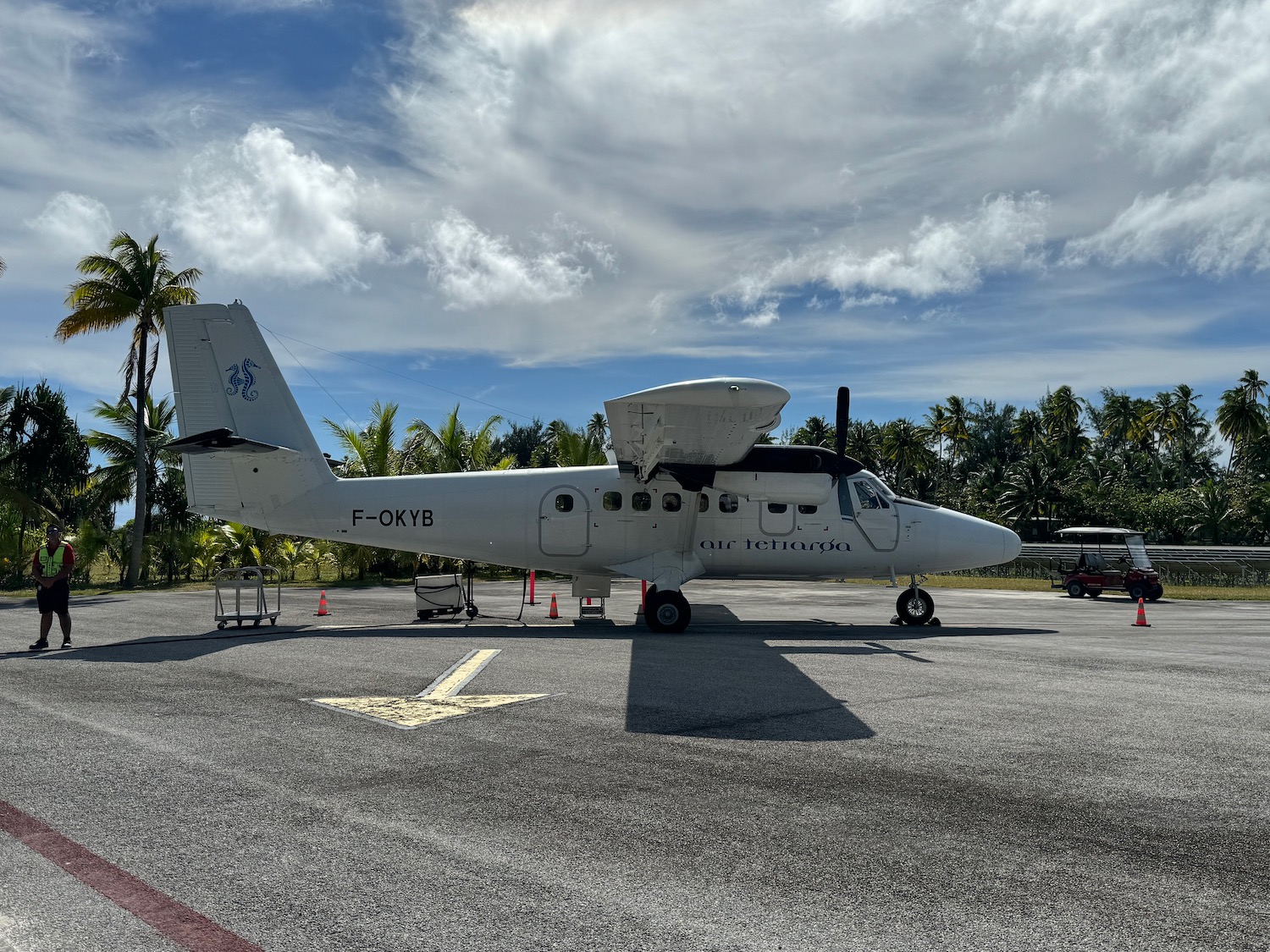 a plane on the ground