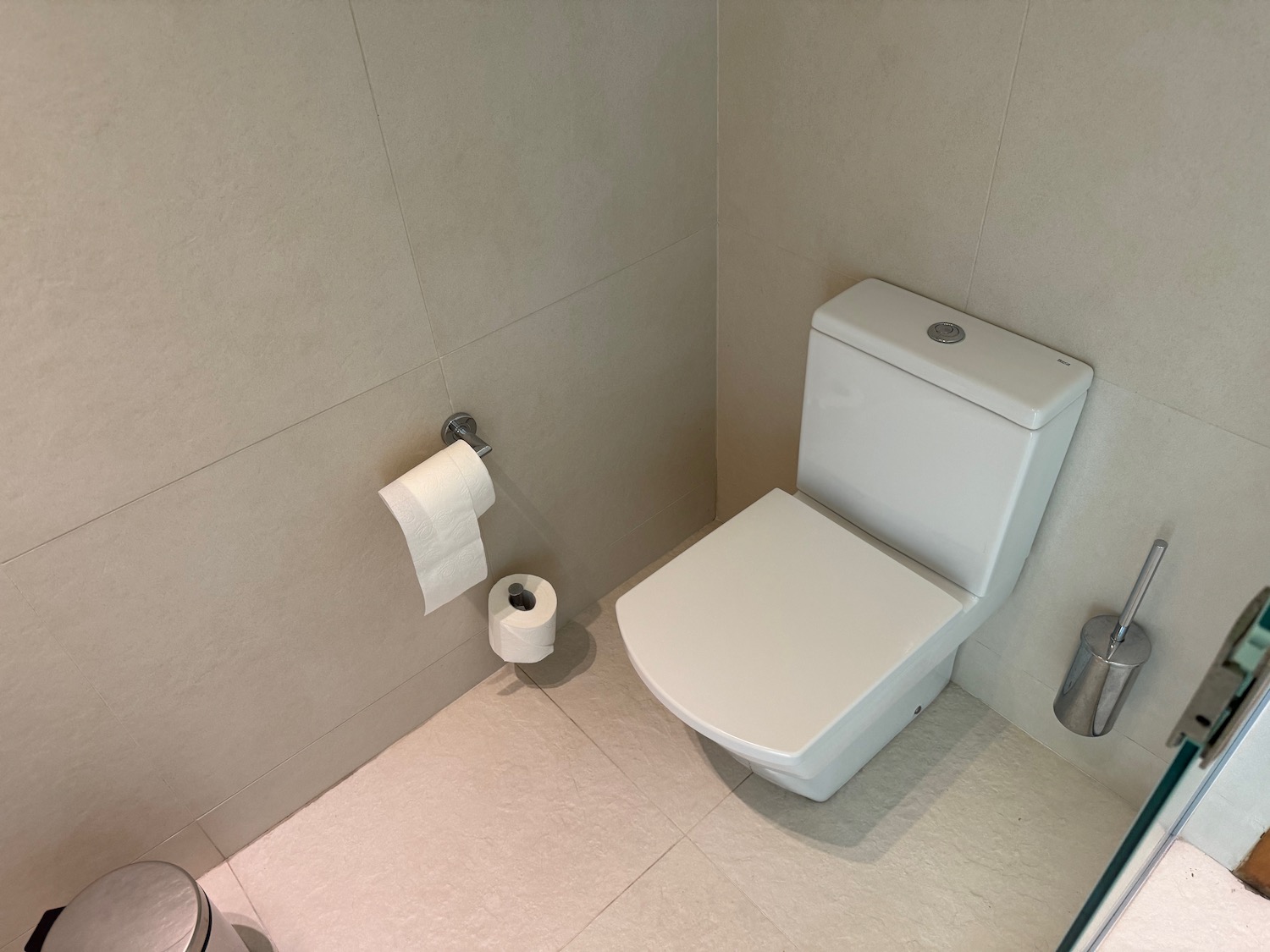 a toilet in a bathroom