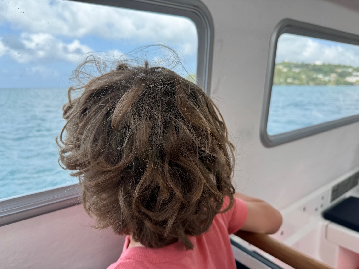 a child looking out a window