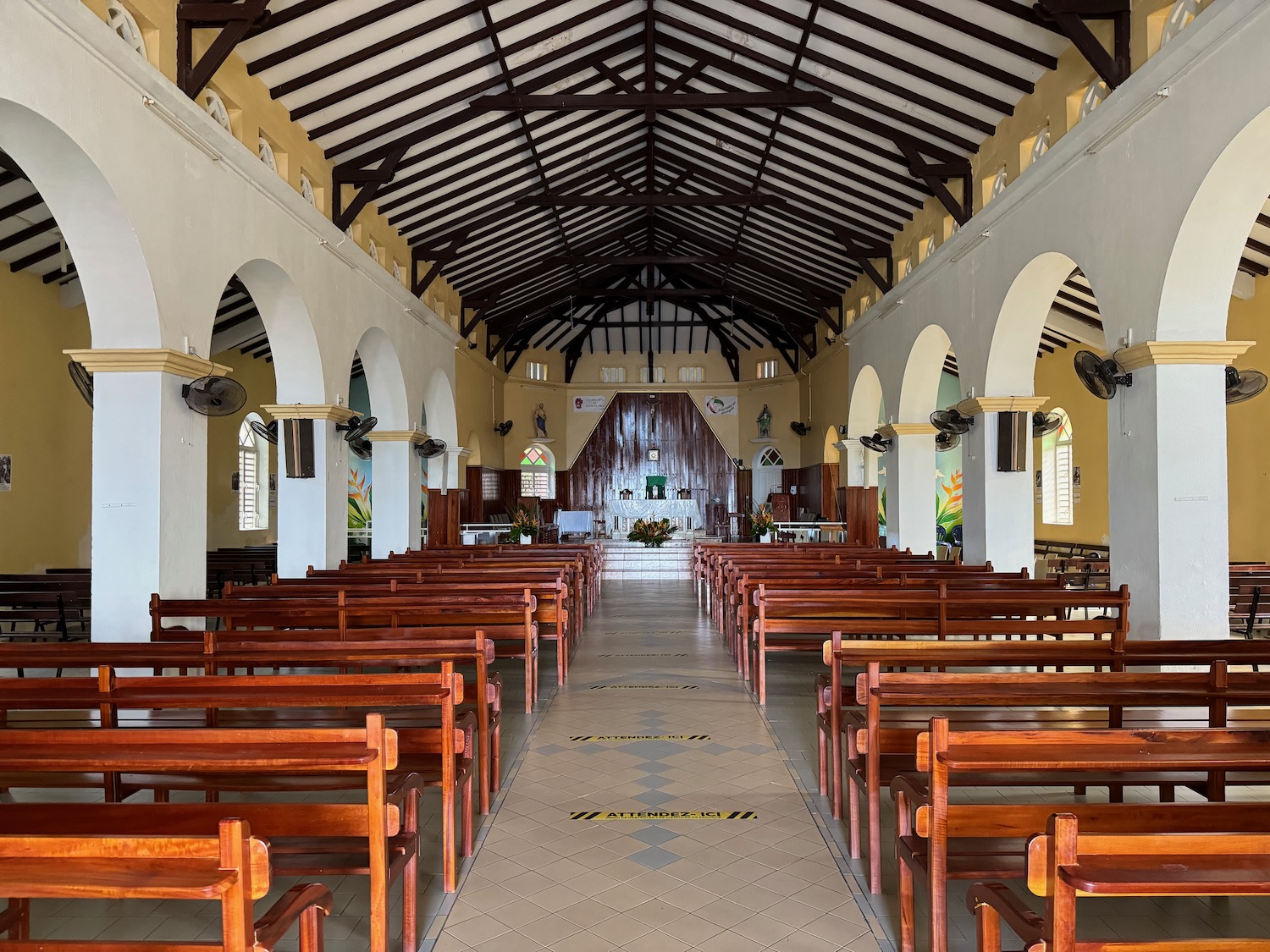 a inside of a church