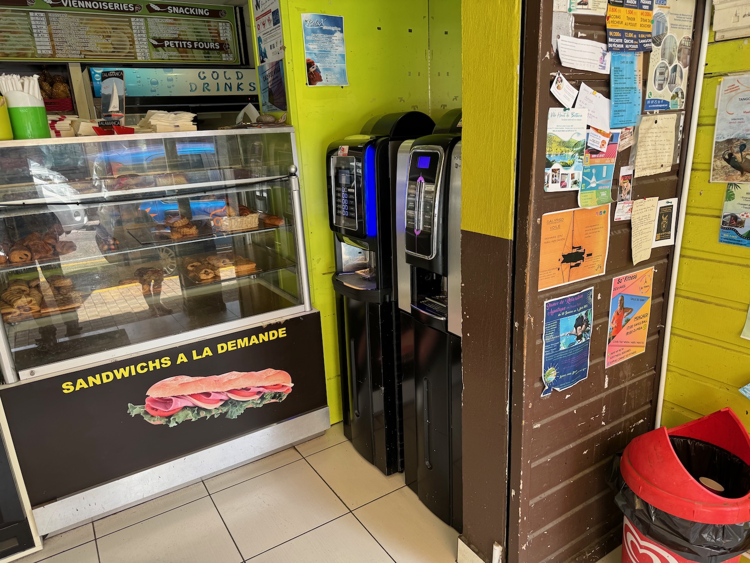 a coffee machine in a store