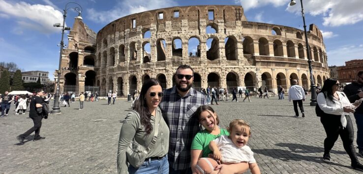 Fathers Day 2024 family in rome colosseum