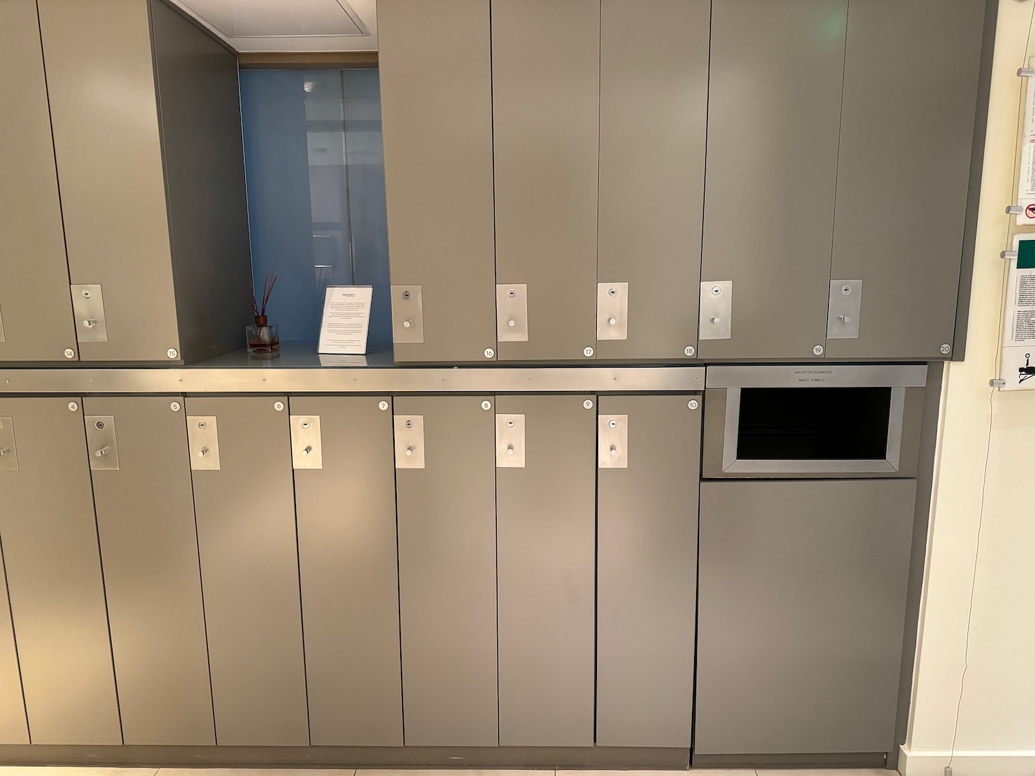 a lockers in a room