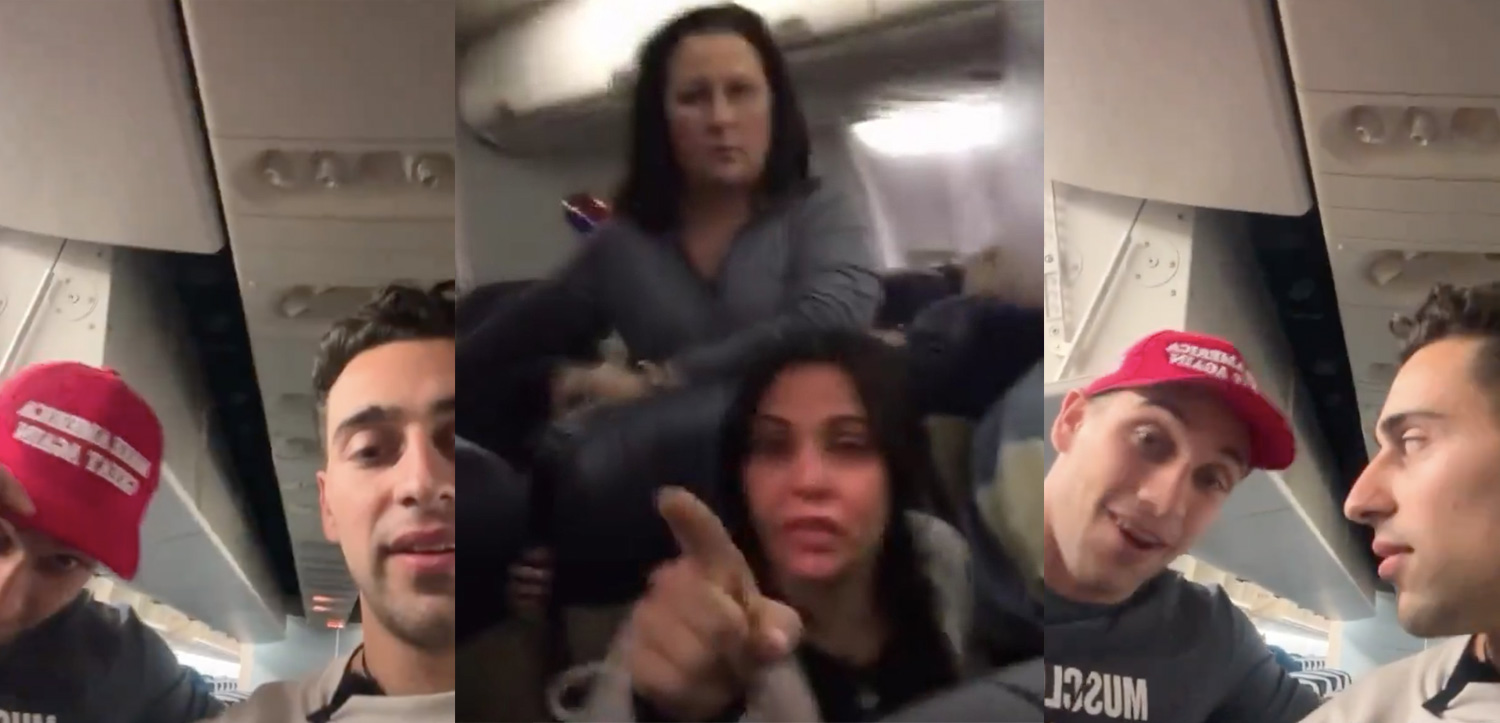 a collage of people on an airplane