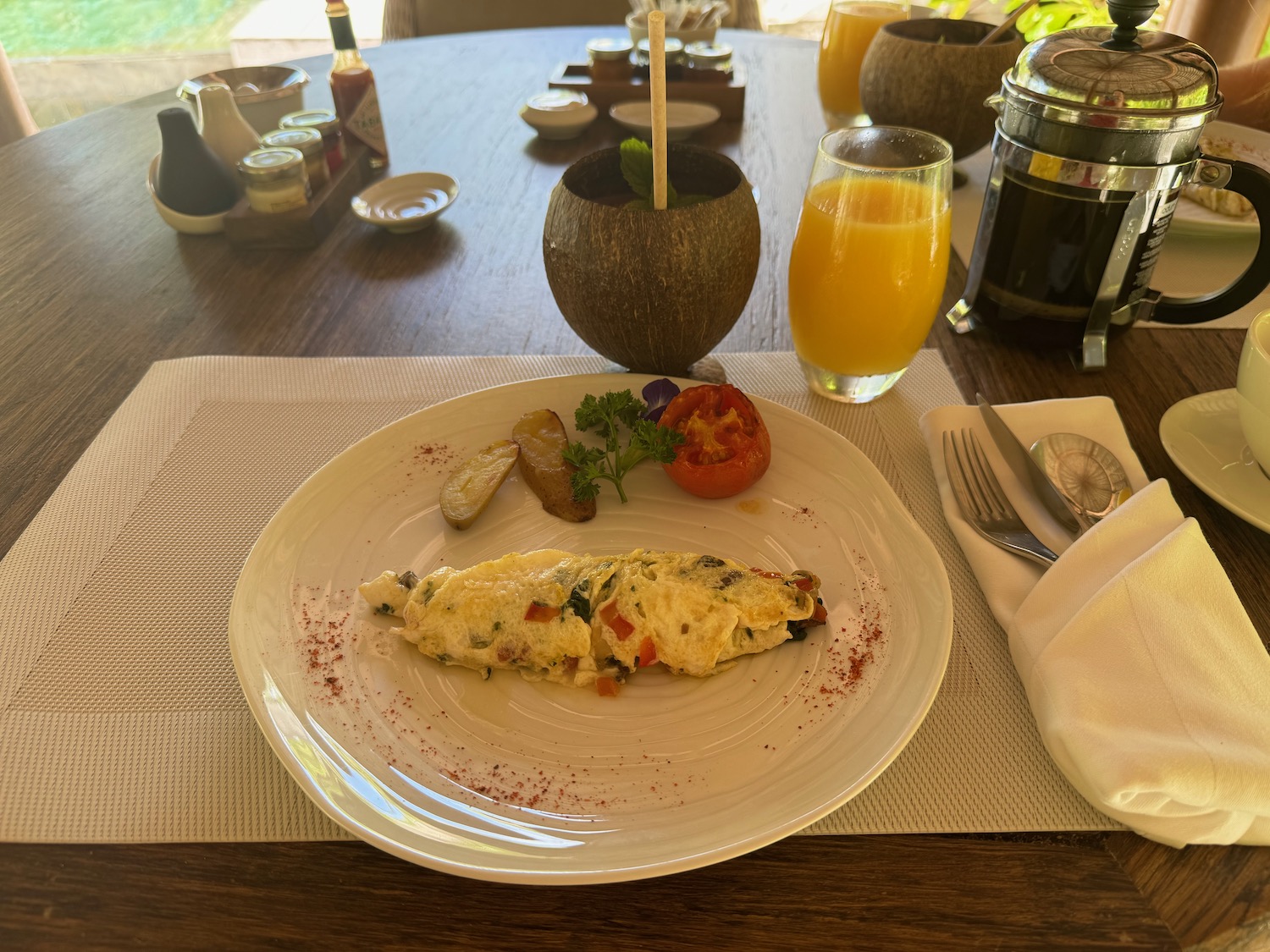 a plate of food on a table