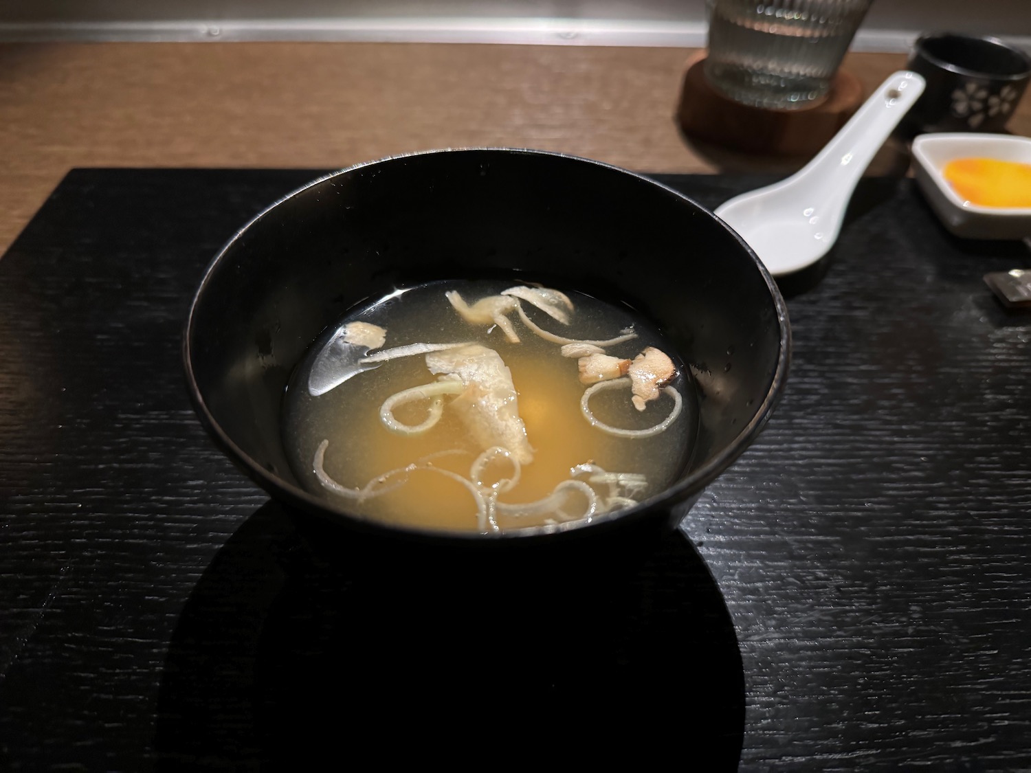 a bowl of soup with noodles
