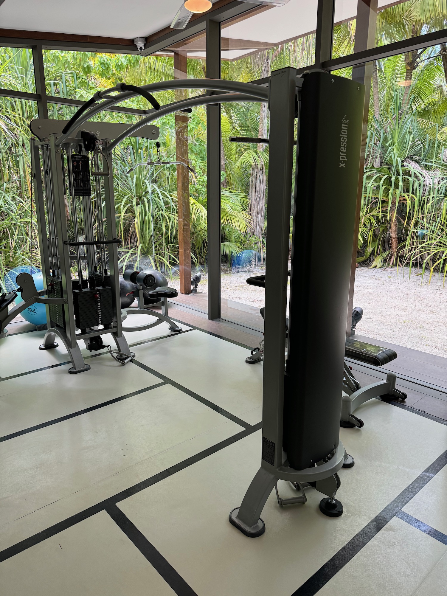 a gym with exercise equipment