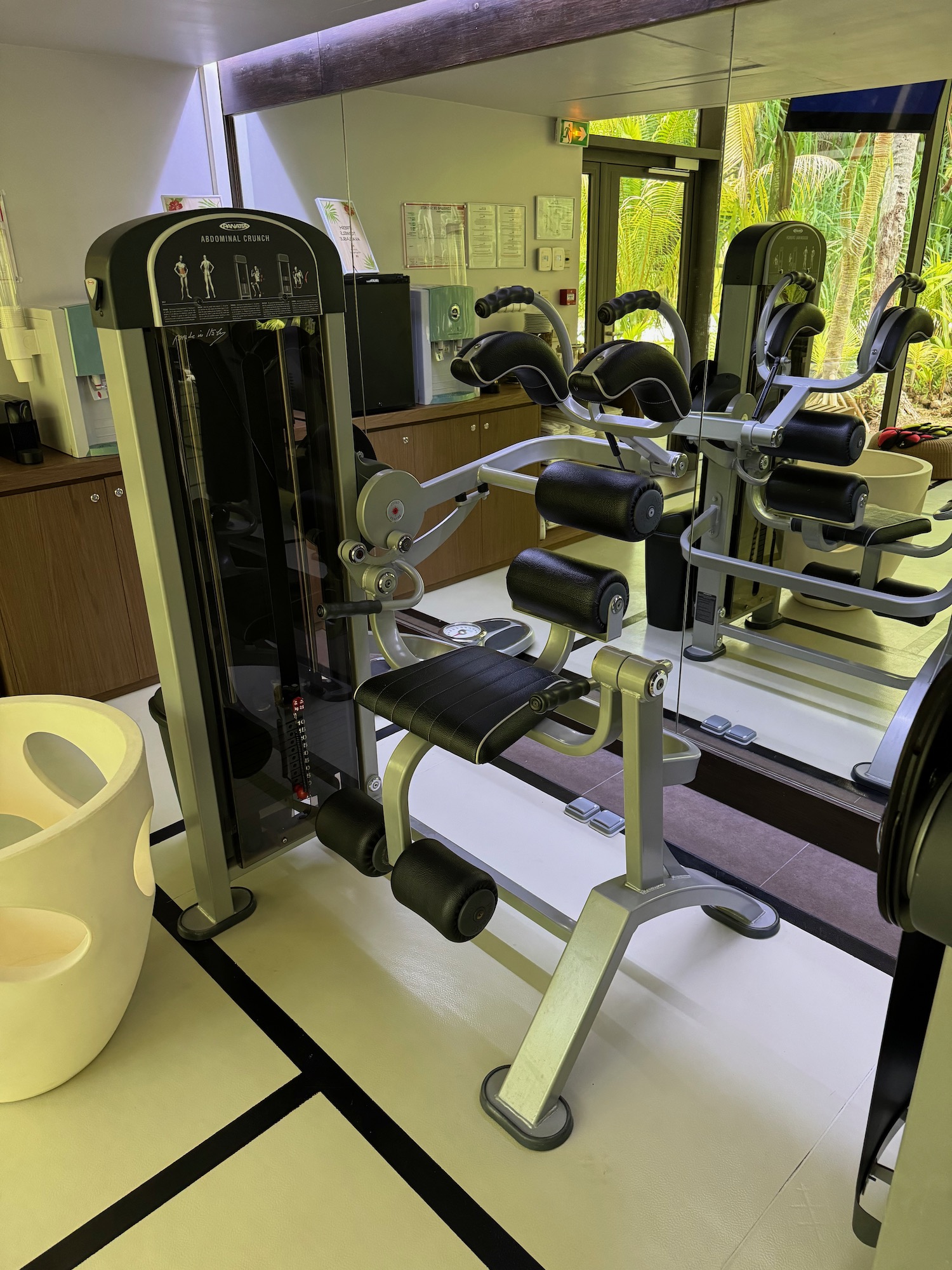 a gym with exercise equipment