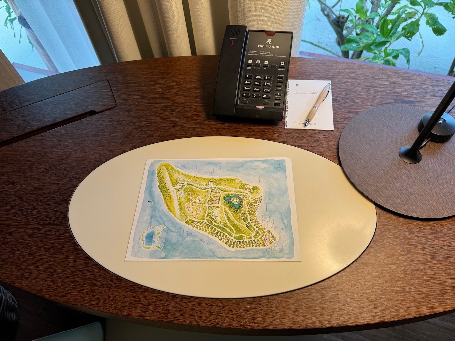 a map on a table