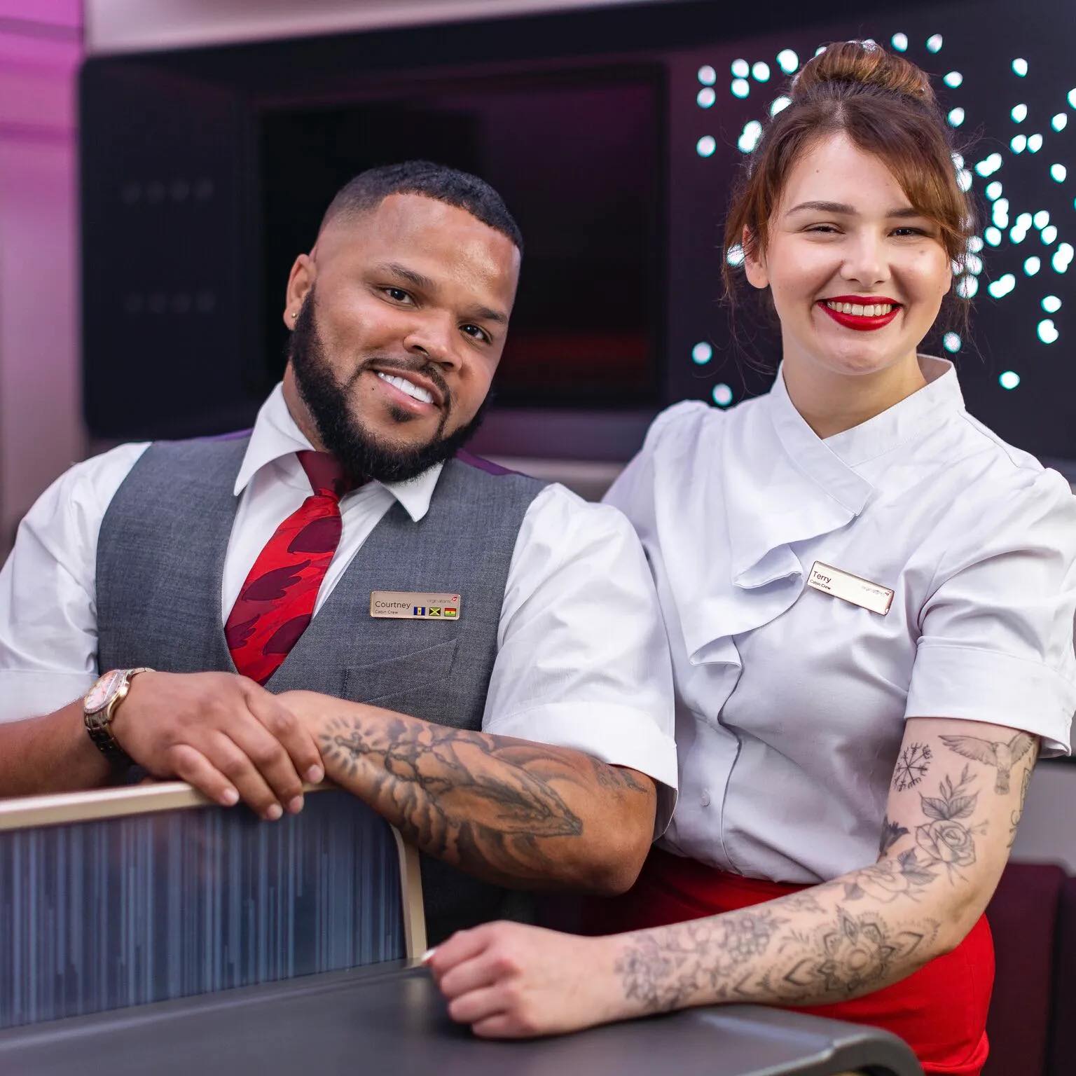 a man and woman posing for a picture