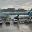 a plane parked at an airport