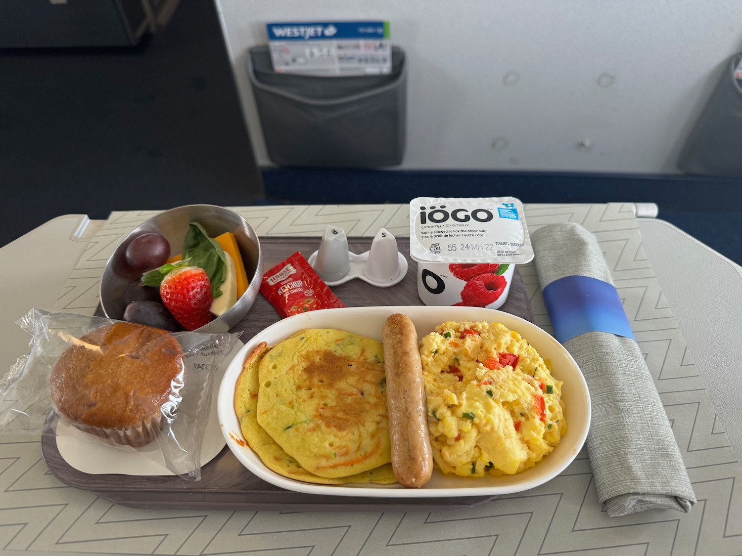 a tray of food on a table