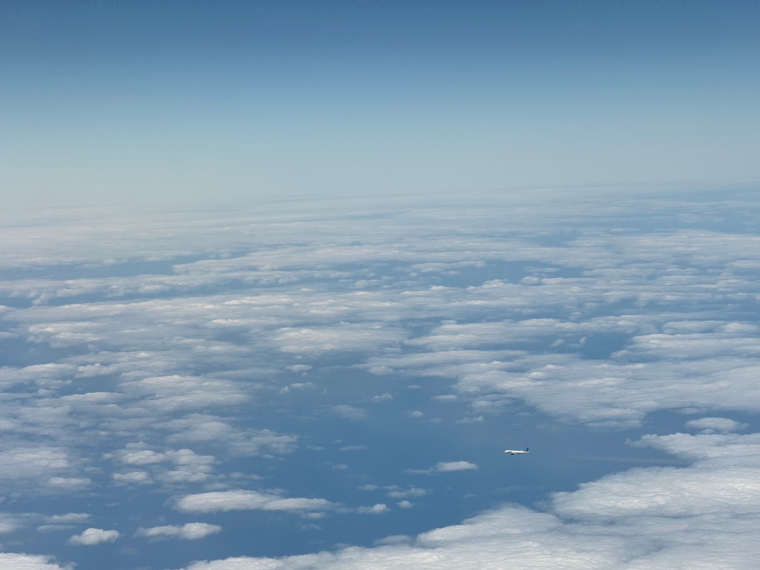 an airplane flying in the sky