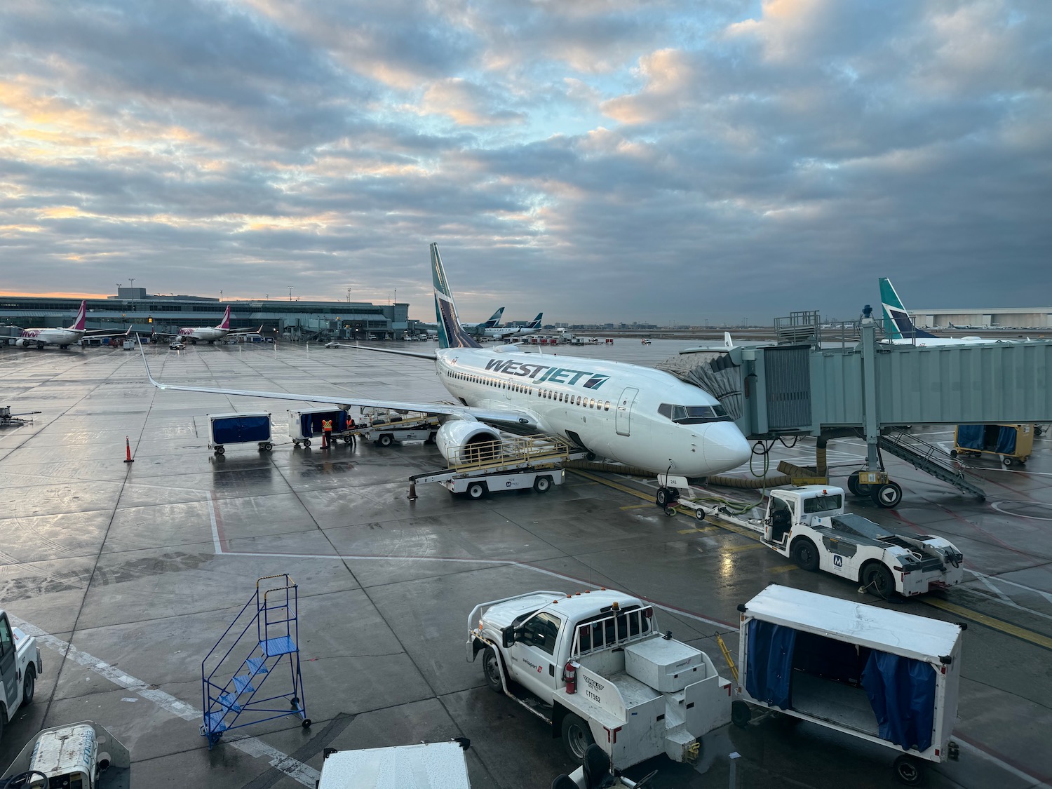 an airplane at an airport