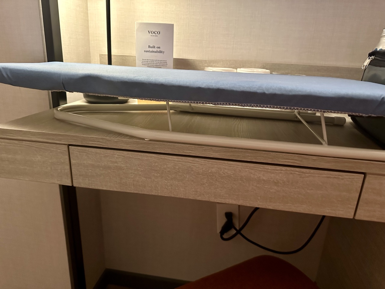 voco times square south new york an ihg hotel ironing board on desk