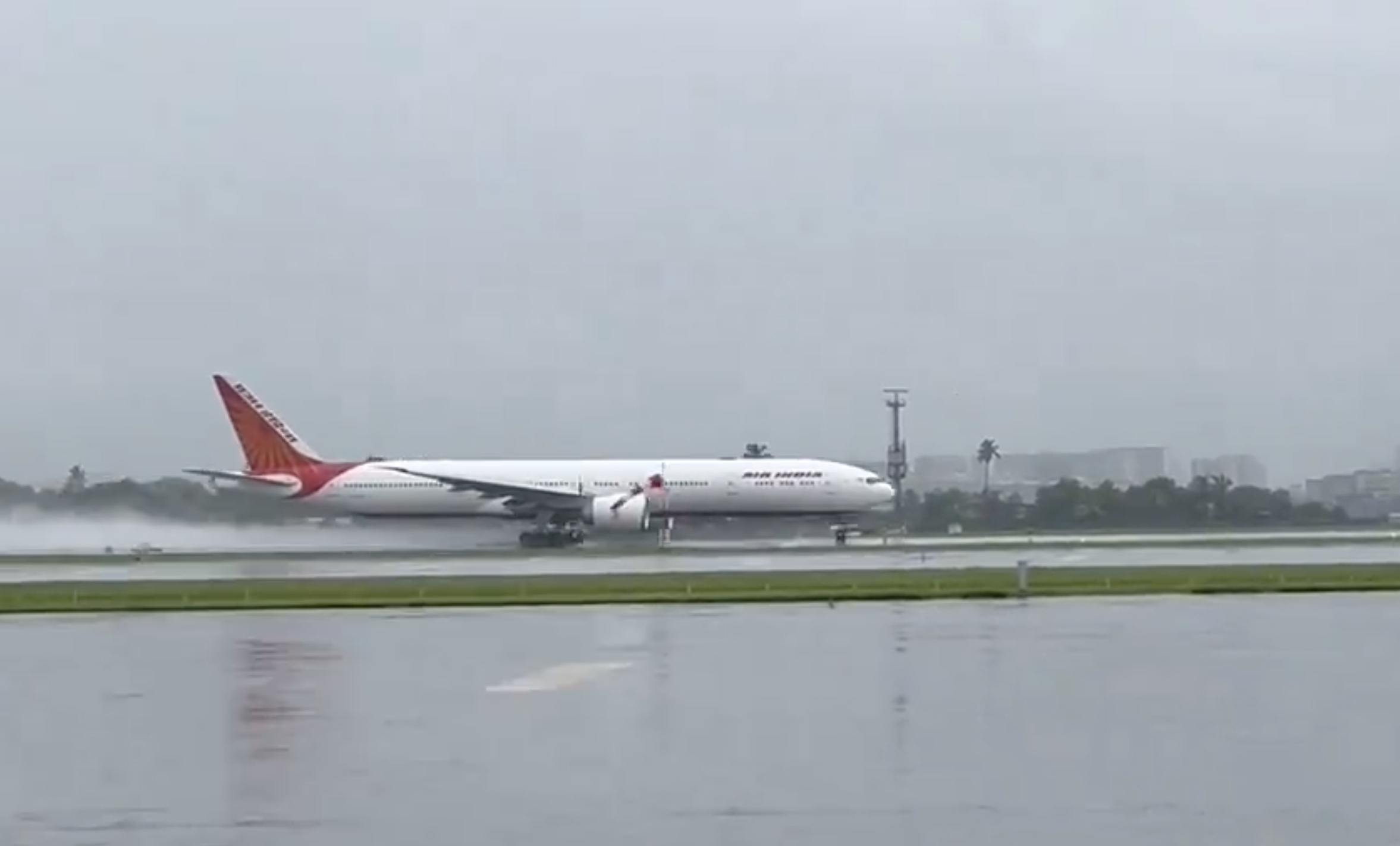 a large airplane on a runway