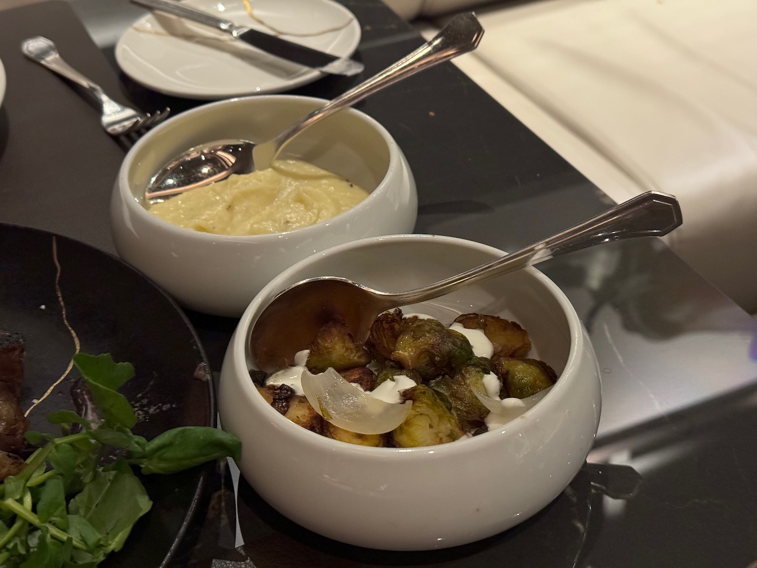 bowls of food on a table