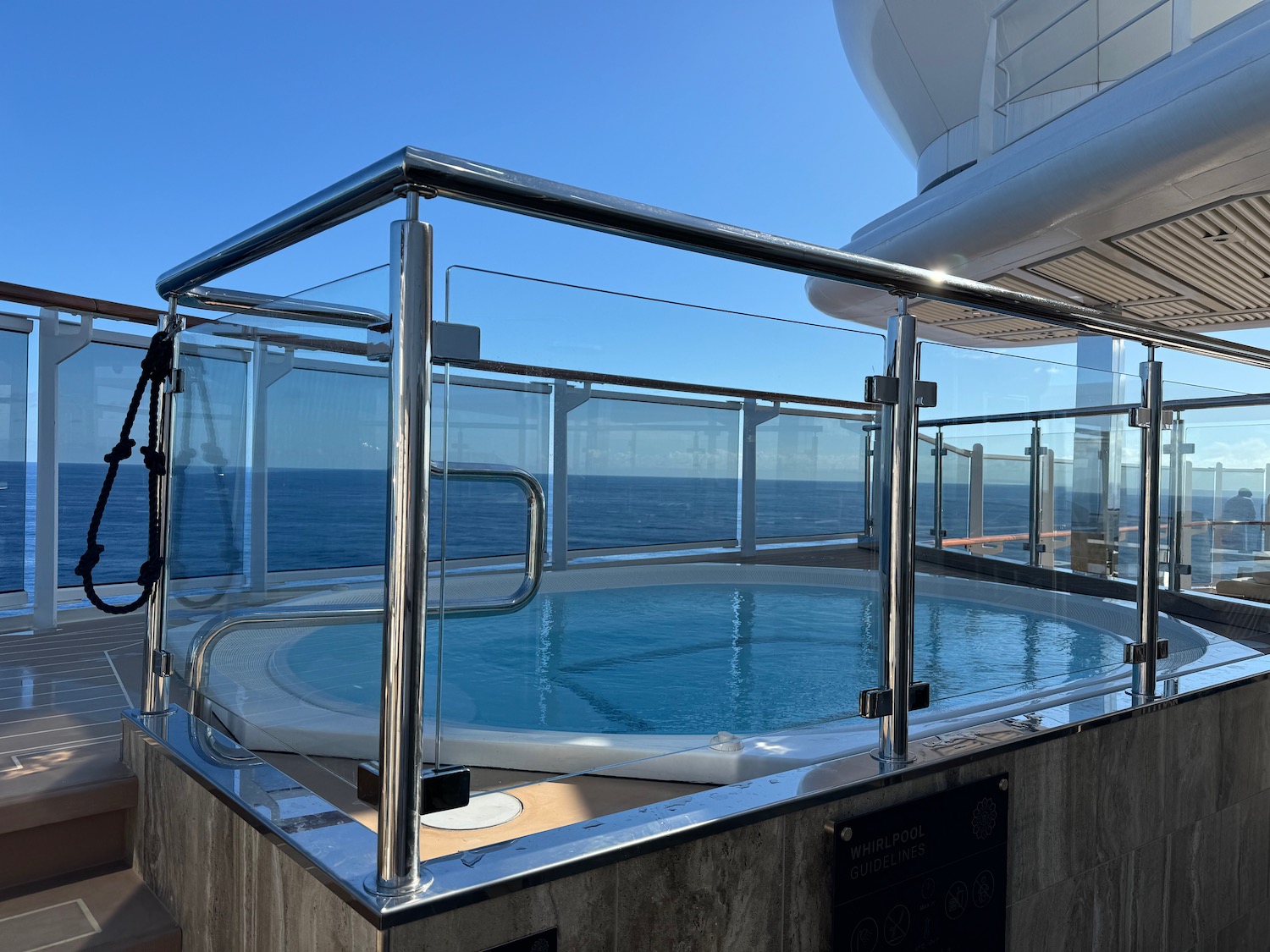 a hot tub on a ship