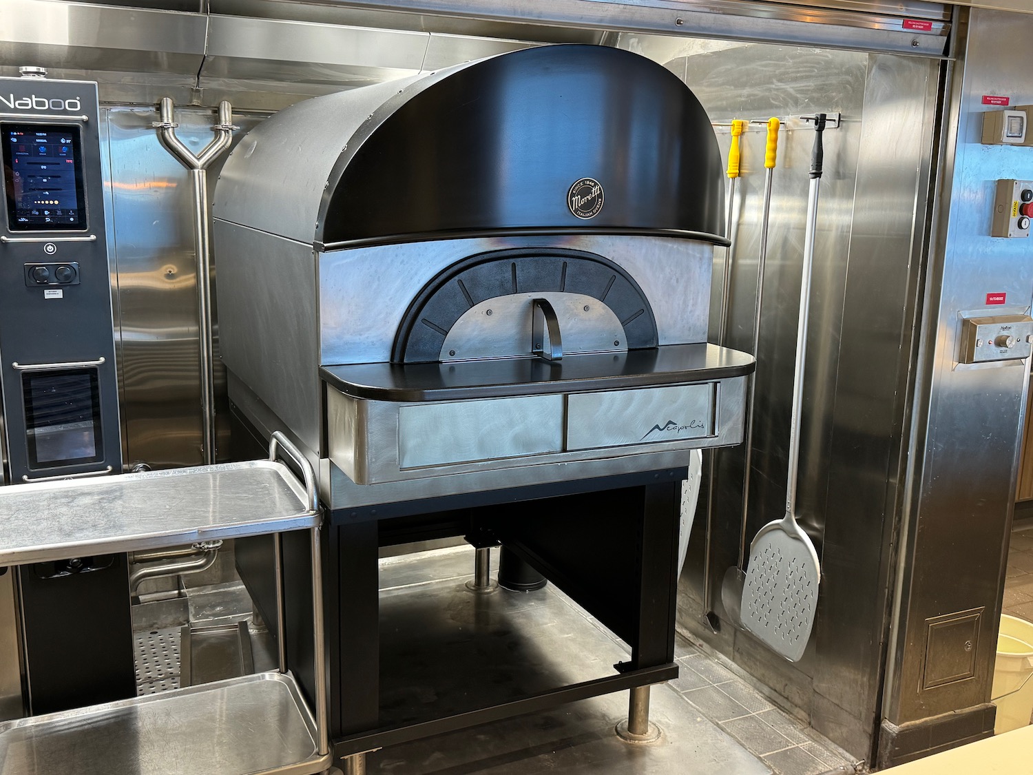 a large oven in a kitchen