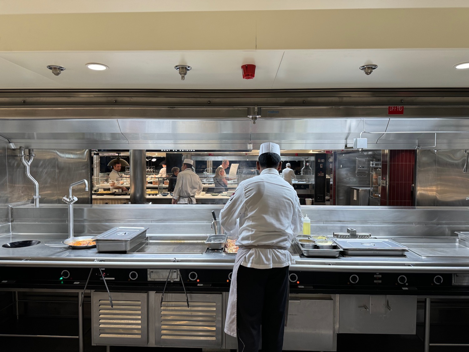 a chef standing in a kitchen