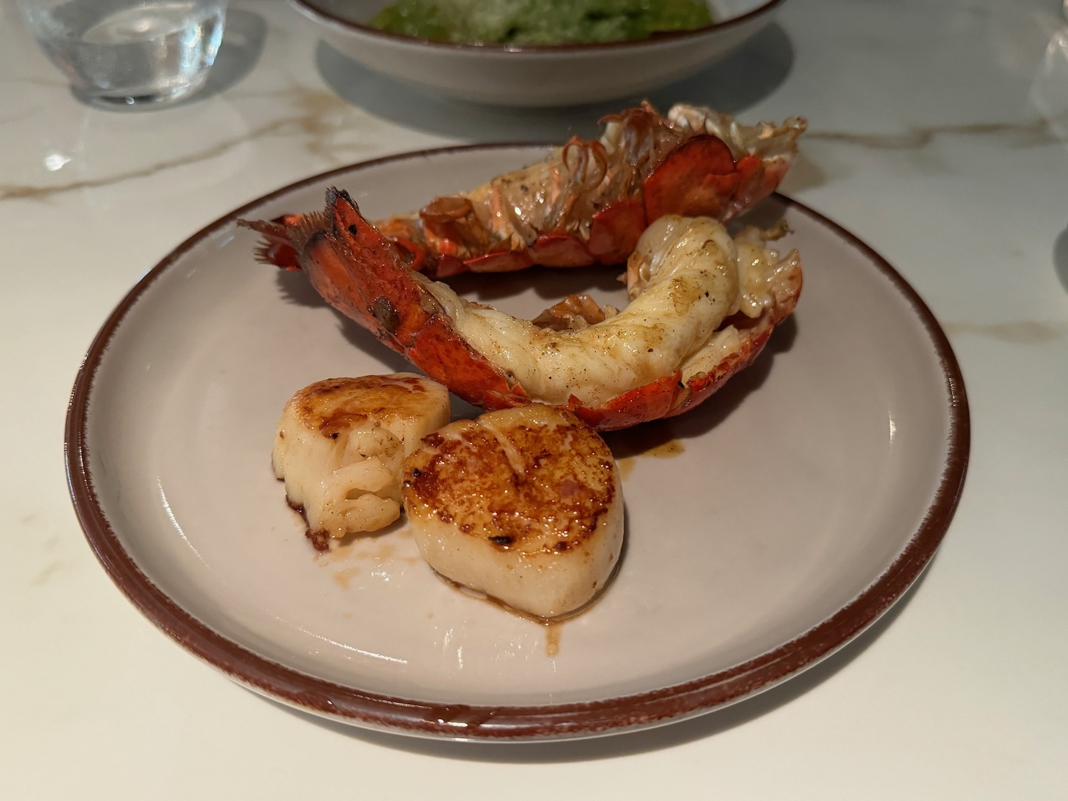 a plate of food on a table