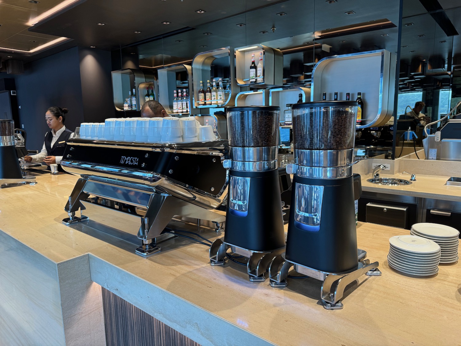 a coffee machine on a counter