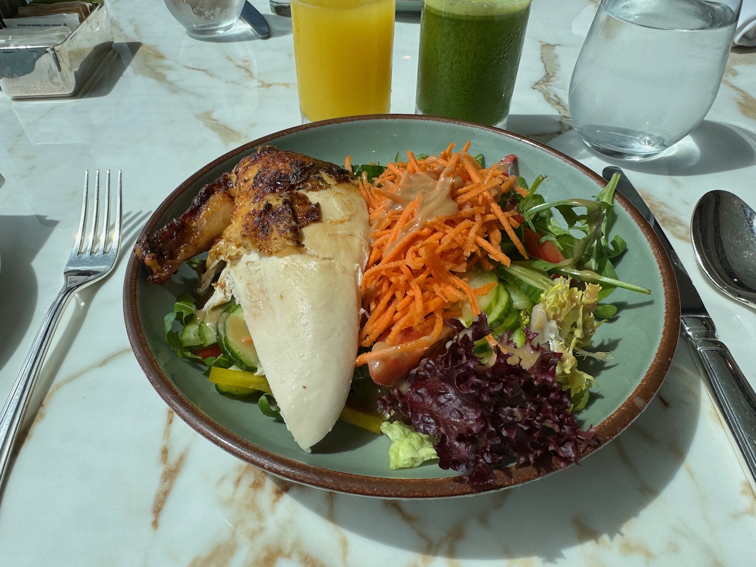 a plate of food on a table