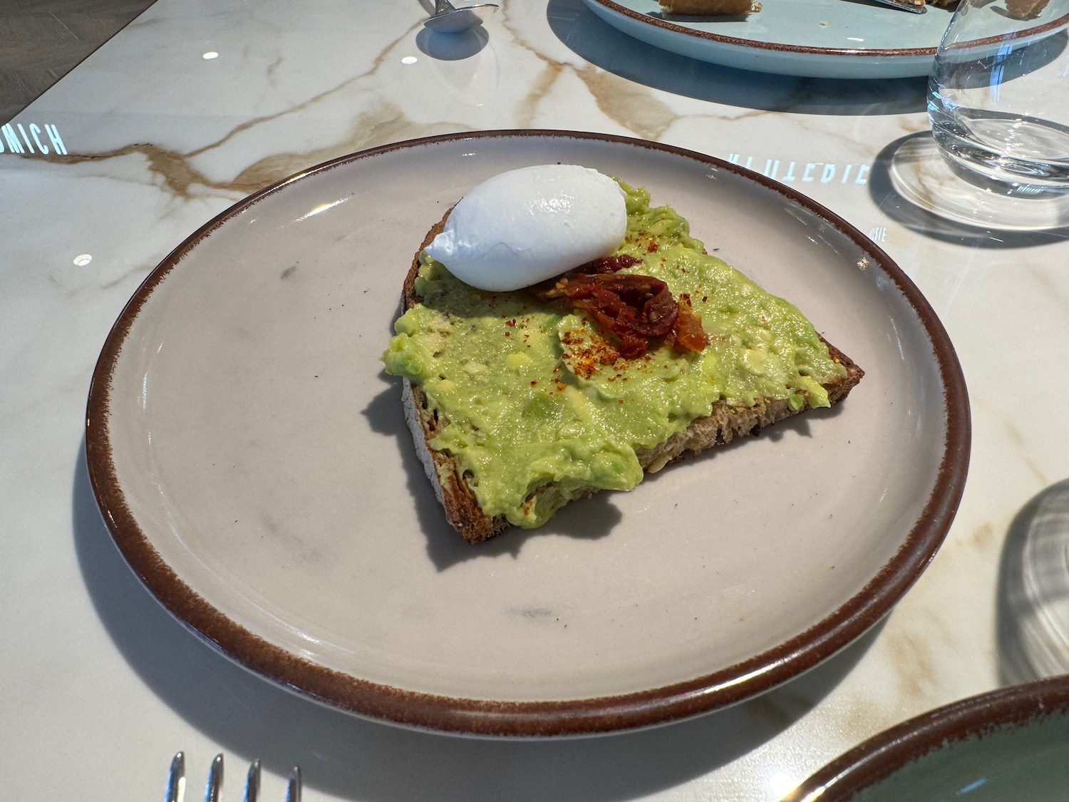 a plate with food on it