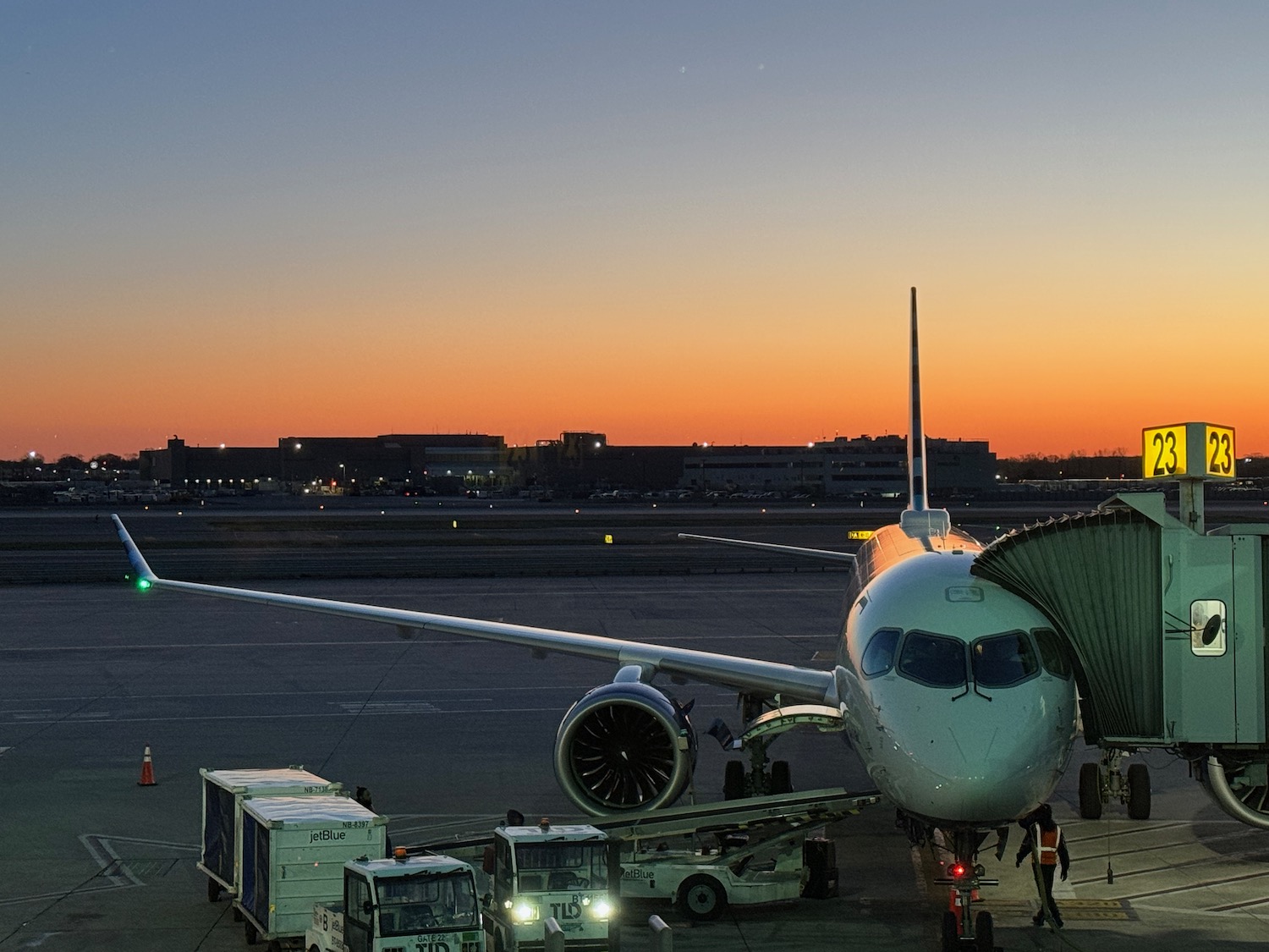 an airplane on the runway