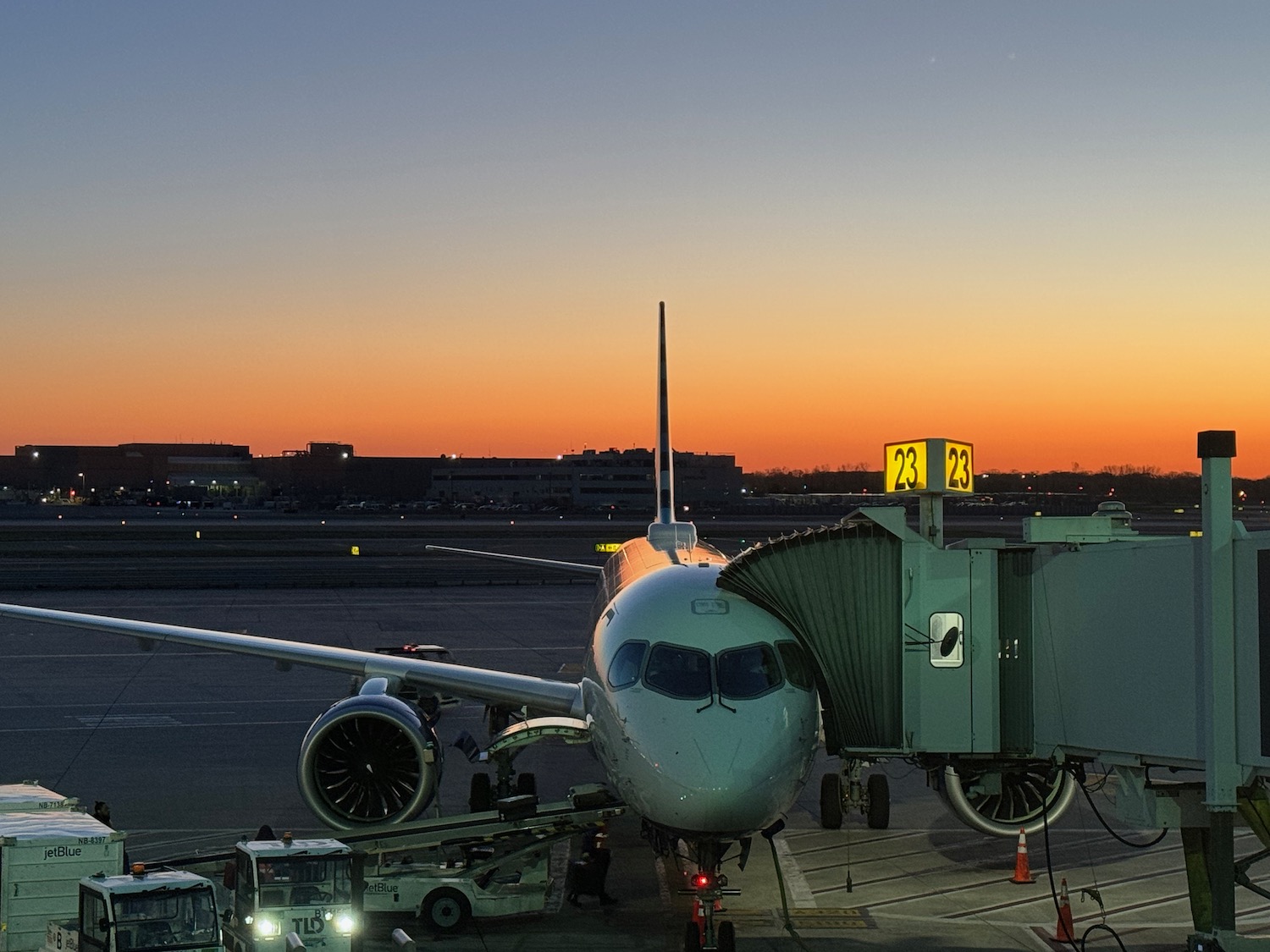 an airplane at an airport