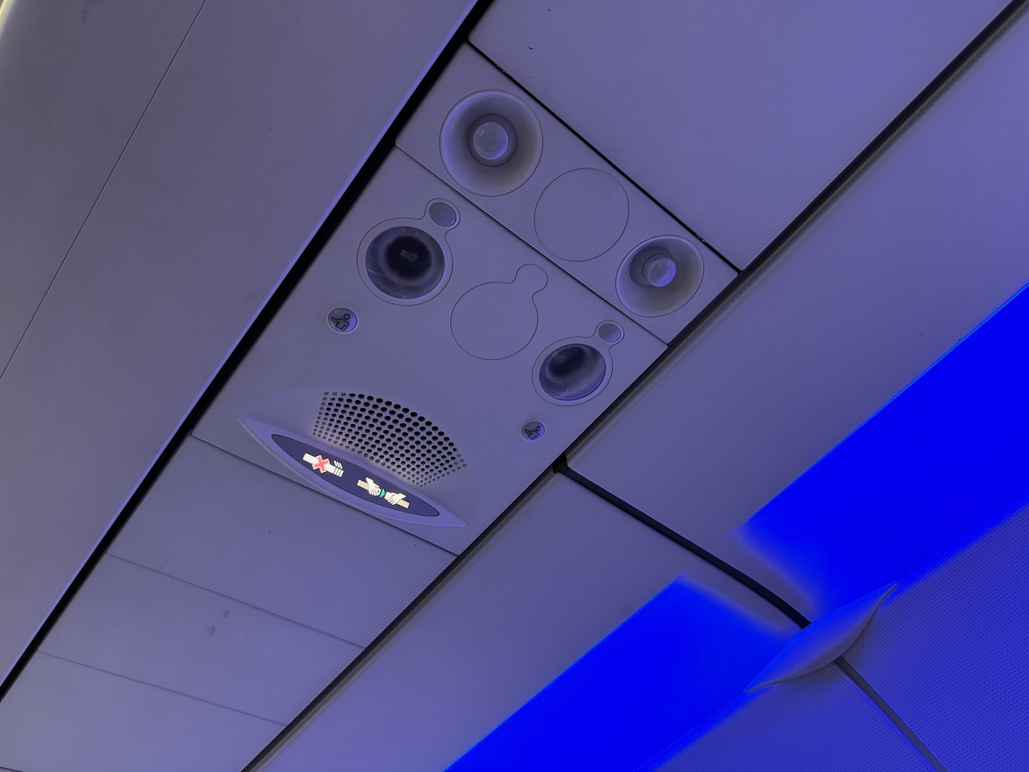 a ceiling with speakers and speakers