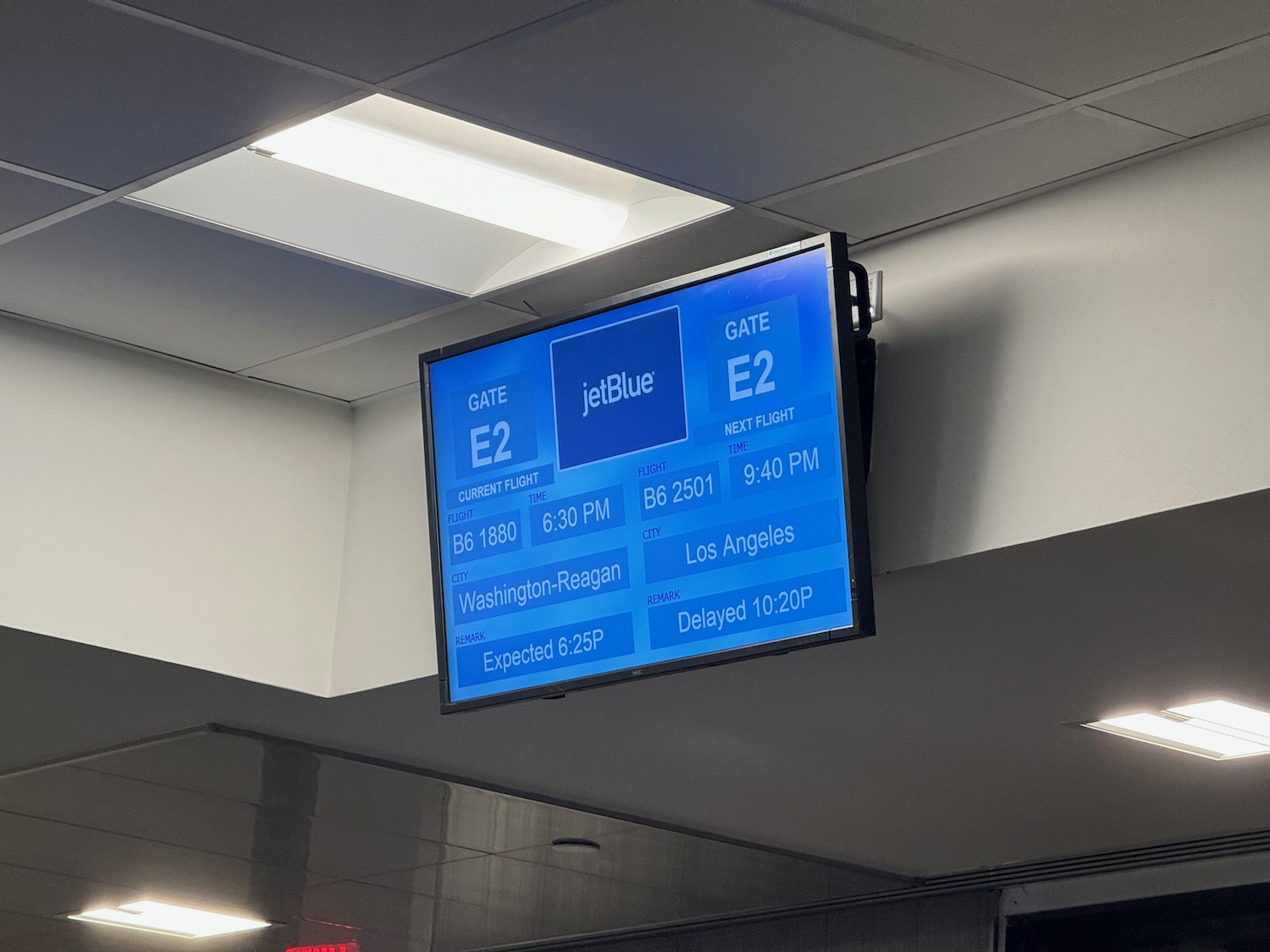 a screen with a blue screen and white text