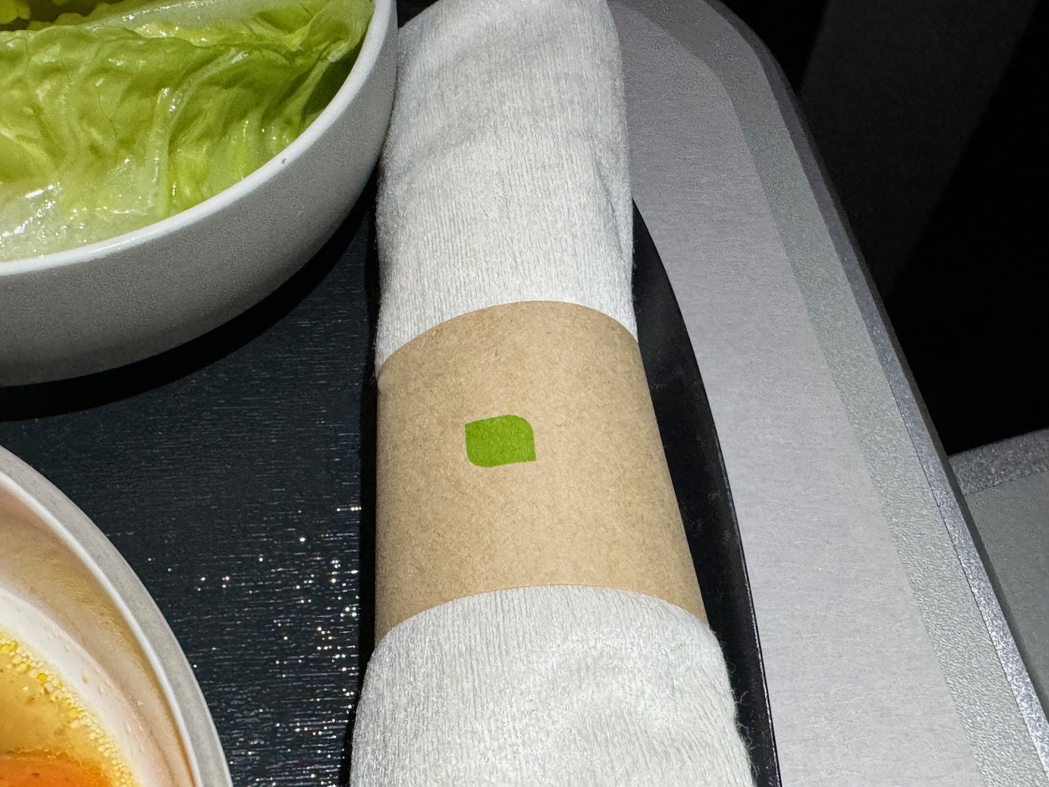 a napkin on a table