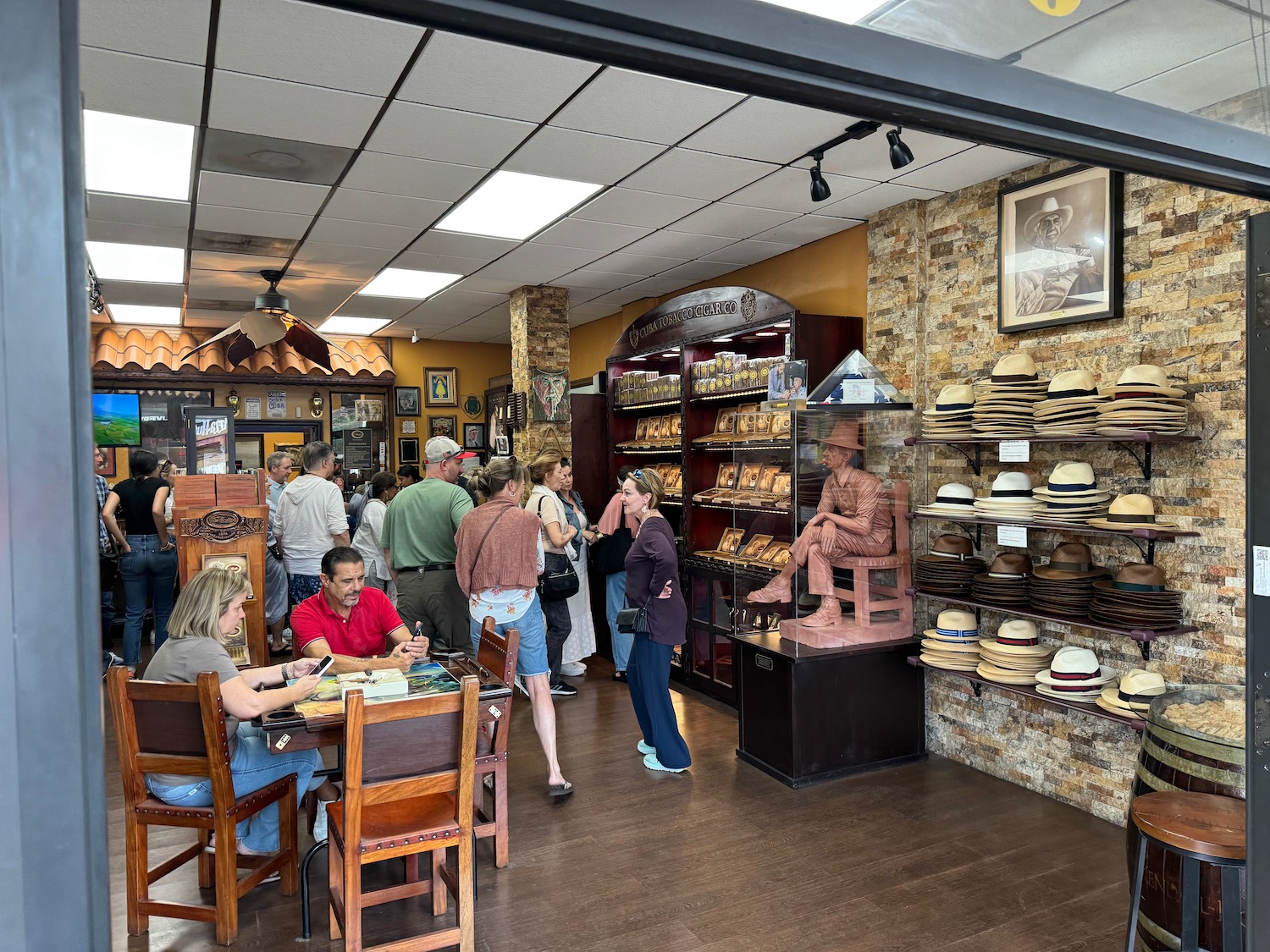 a group of people in a store