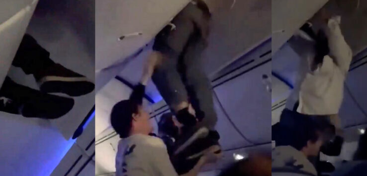 Man Stuck Aircraft Ceiling