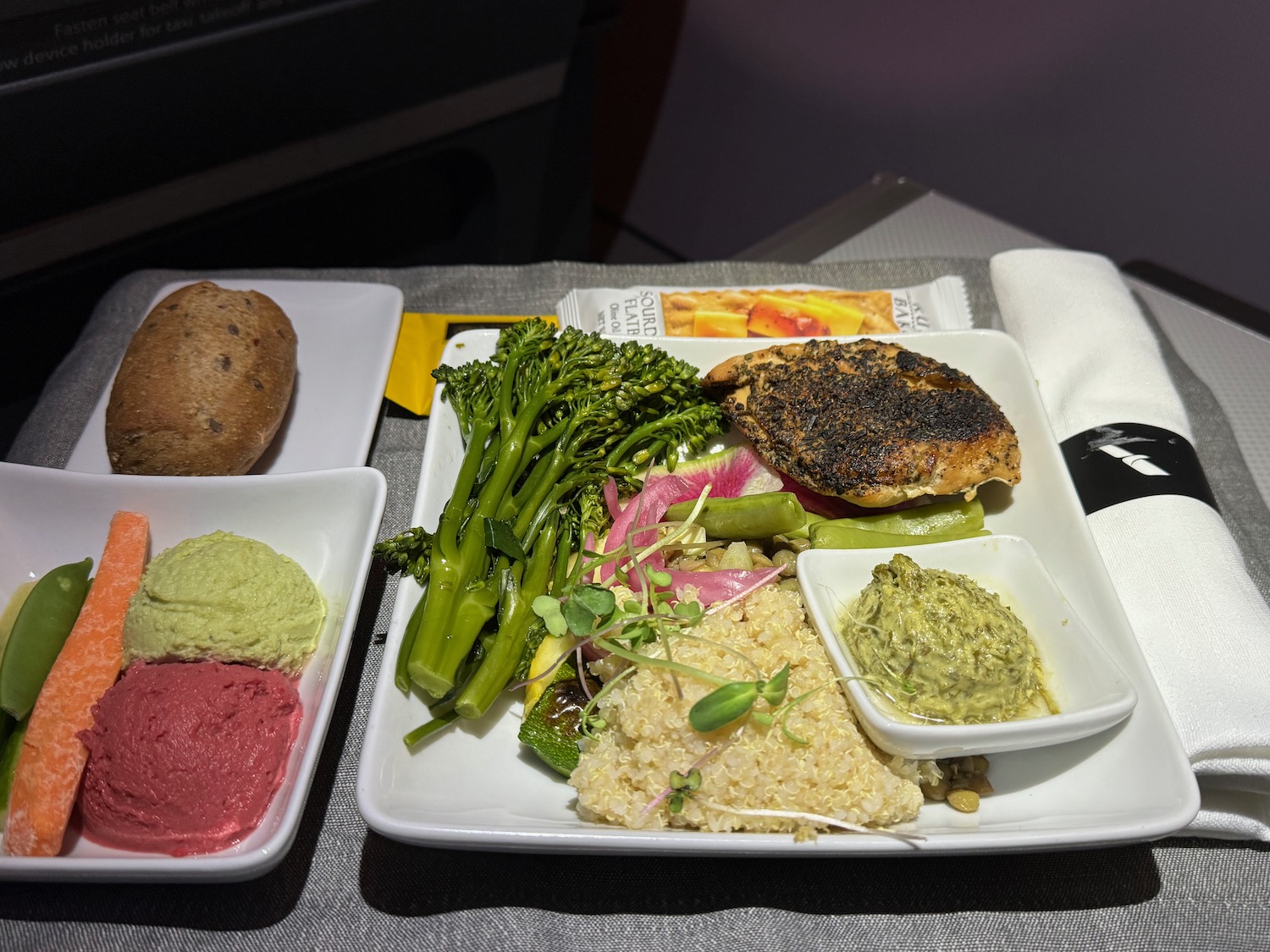 a plate of food on a table