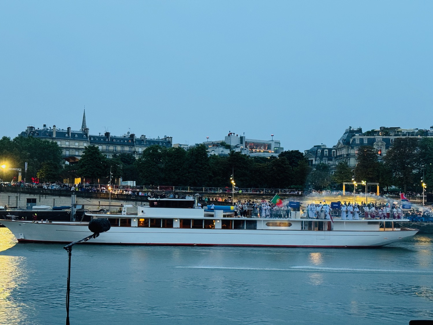 a large boat on the water